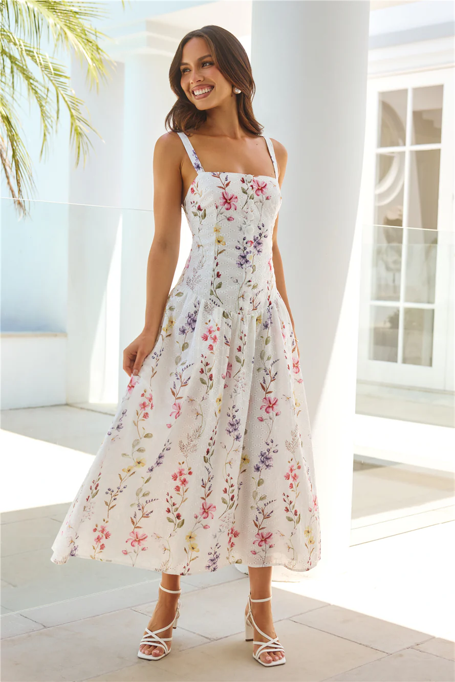 Whimsical Charm Maxi Dress Print
