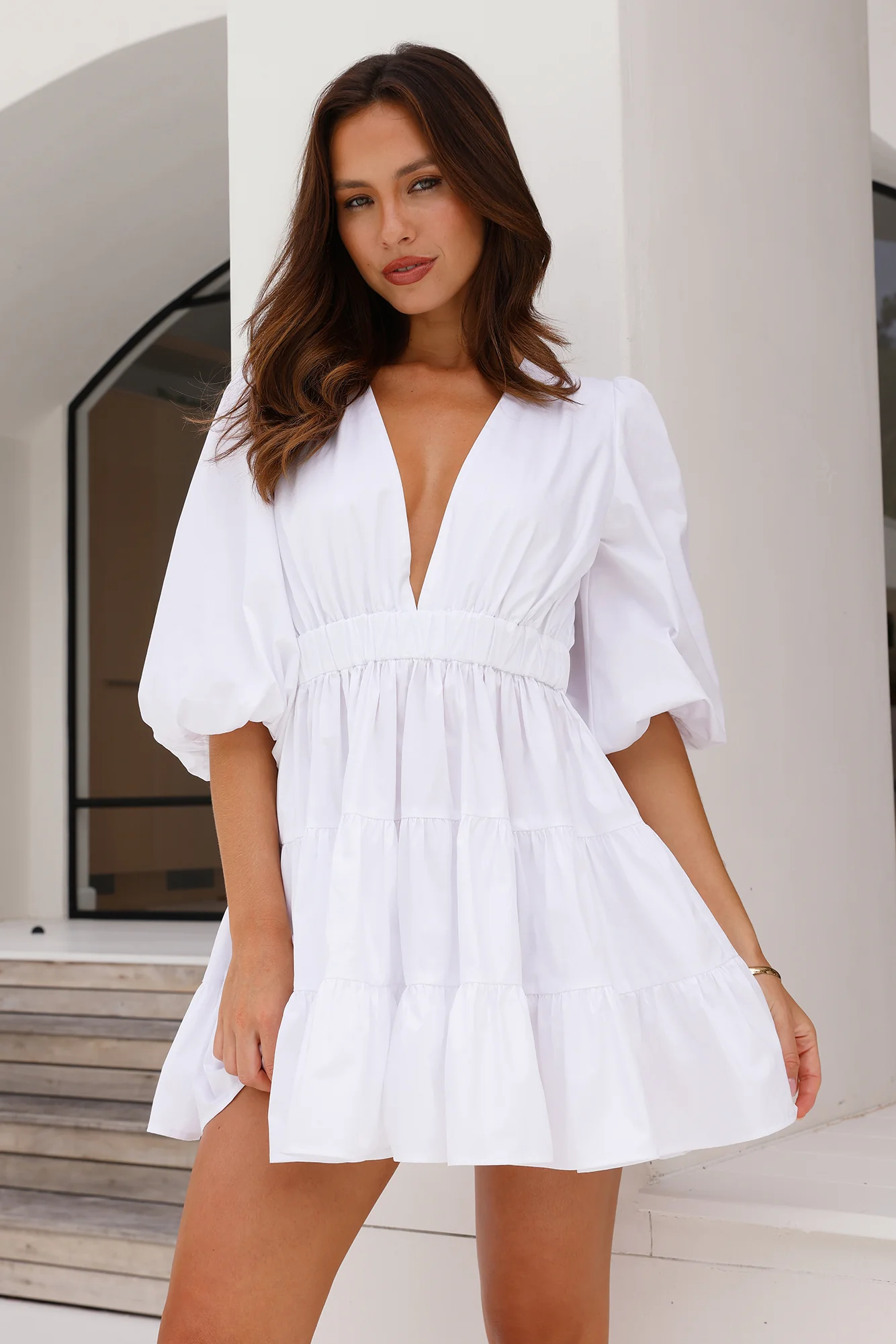 DIVALIFES Sweetest Treat Mini Dress White