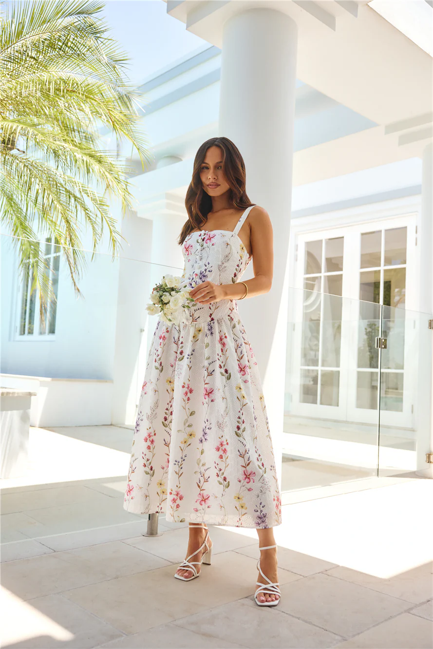 Whimsical Charm Maxi Dress Print