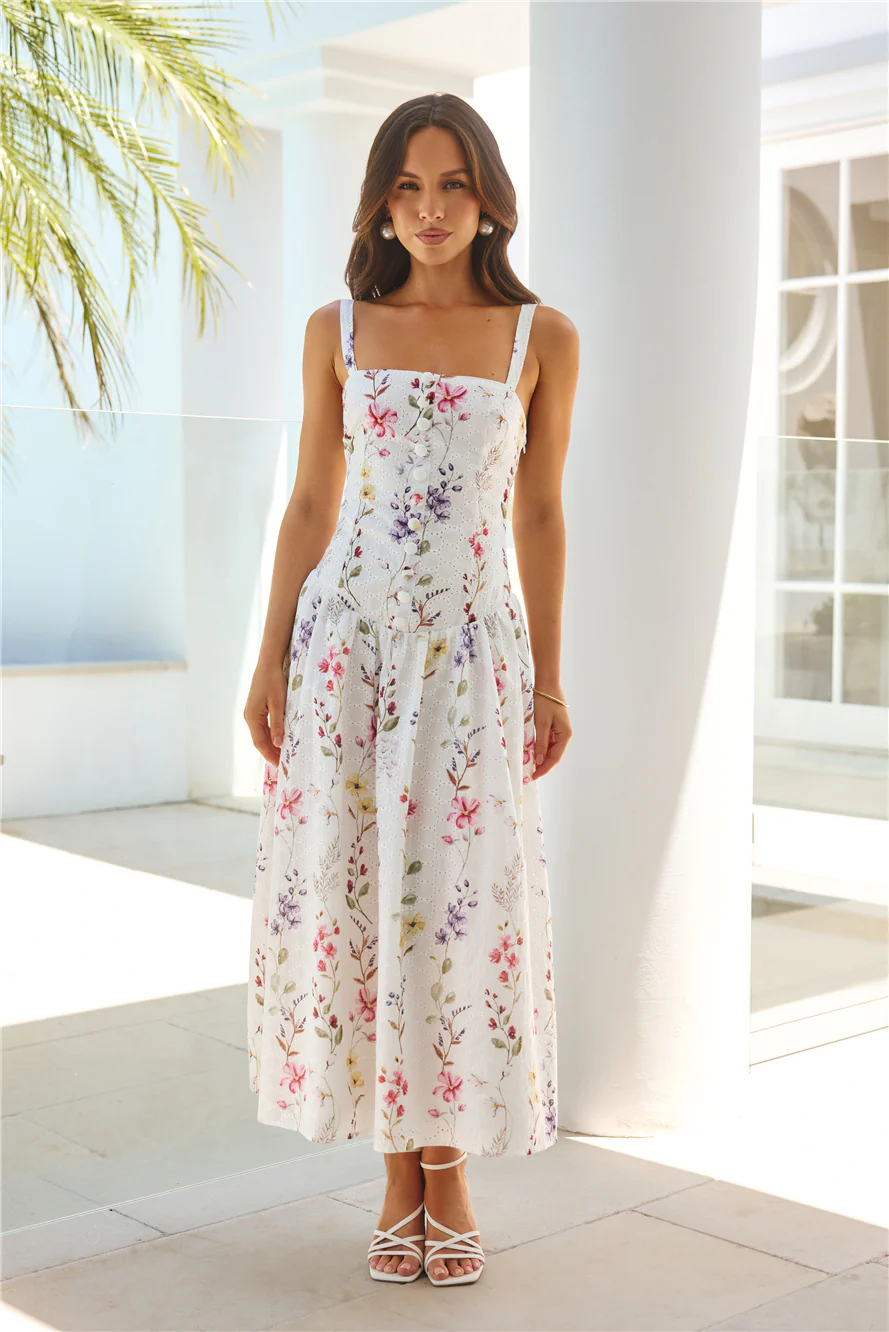 Whimsical Charm Maxi Dress Print