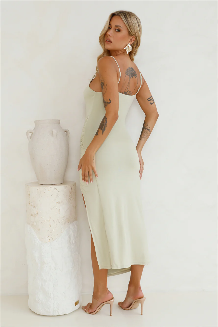 Sweet Yet Sour Maxi Dress Sage
