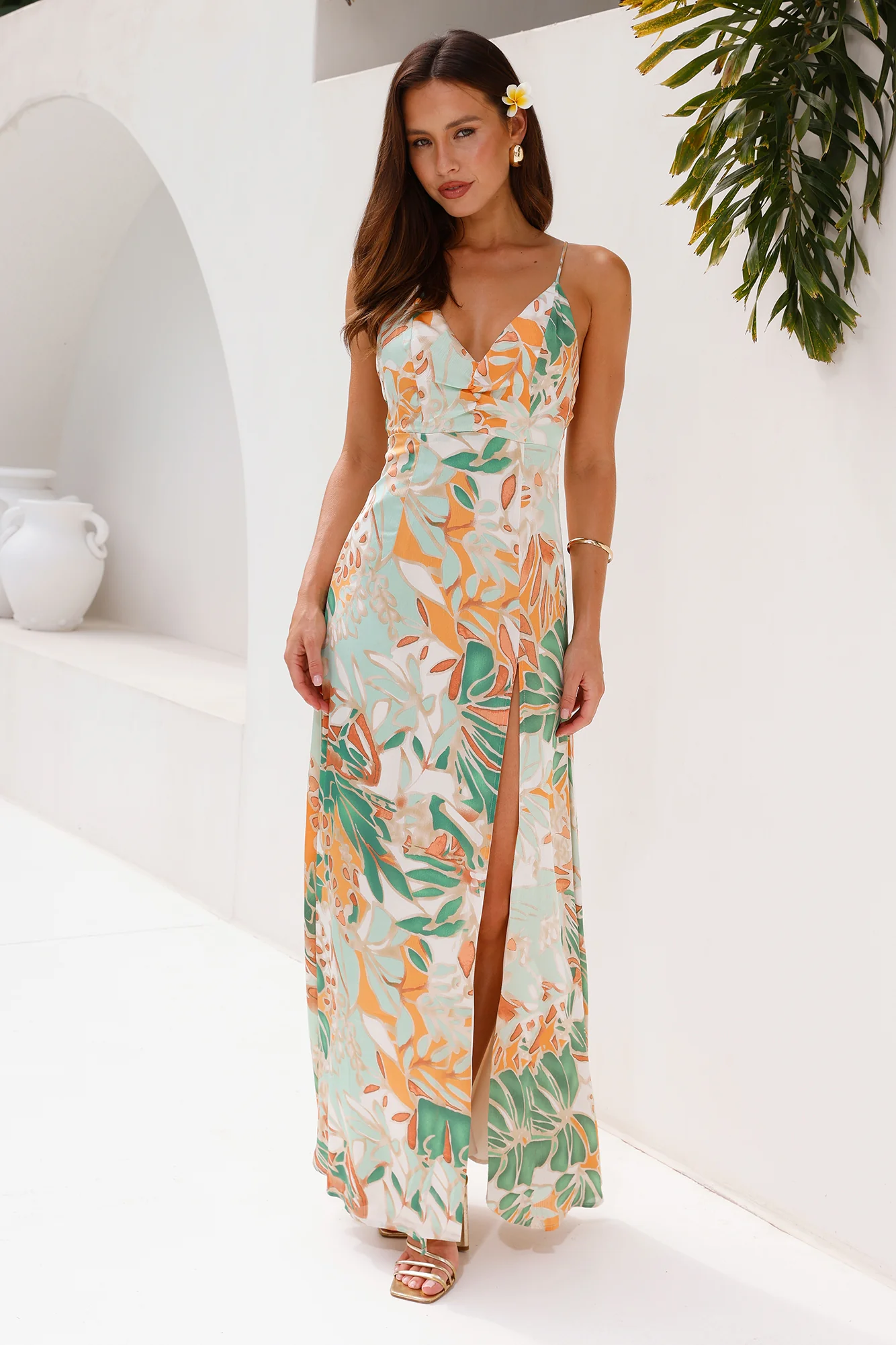 DIVALIFES Rainforest Glow Maxi Dress Green