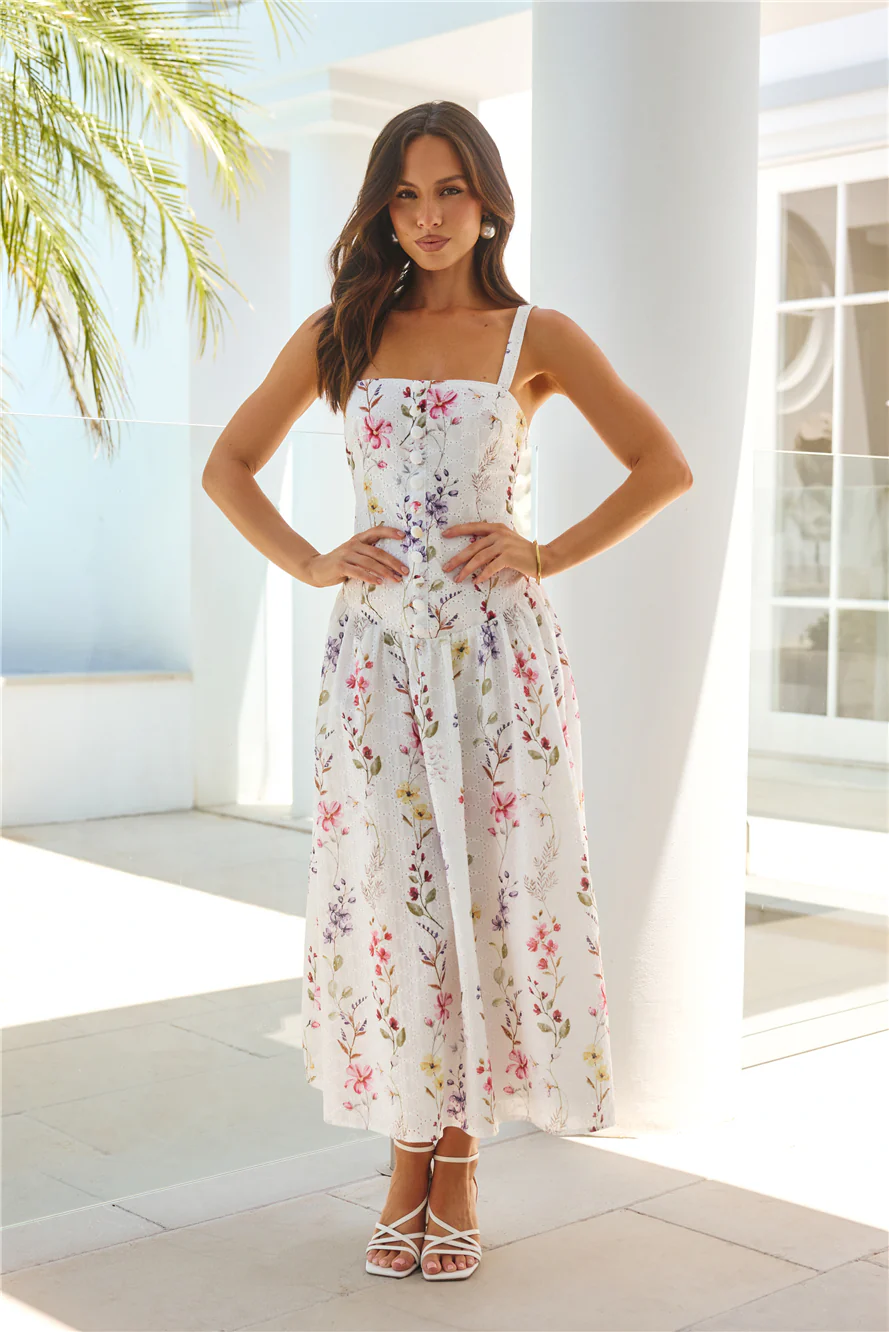 Whimsical Charm Maxi Dress Print