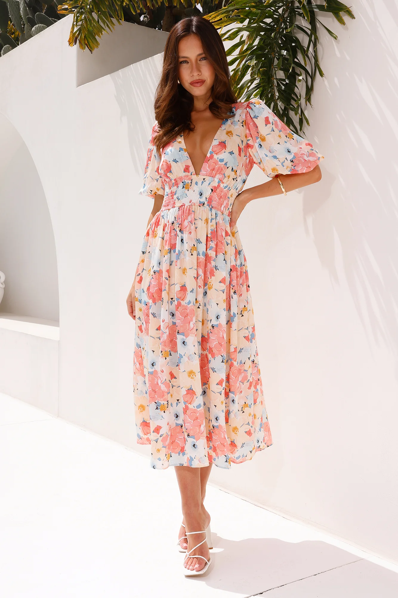 DIVALIFES Secret In The Forest Midi Dress Print