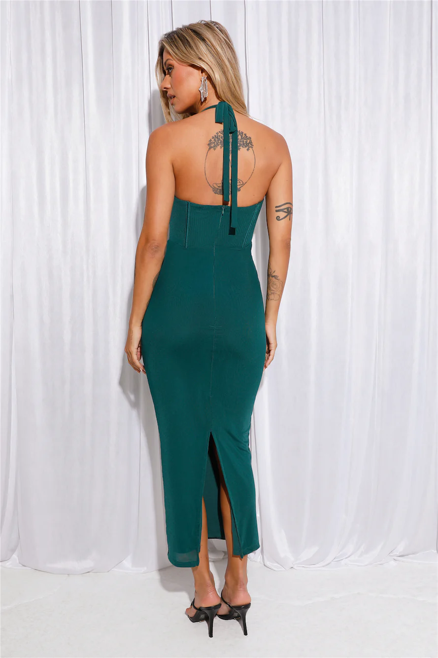 Her Dream Fit Mesh Maxi Dress Teal