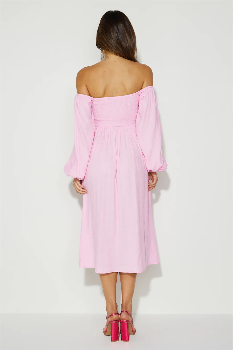 Want To Dance Midi Dress Pink