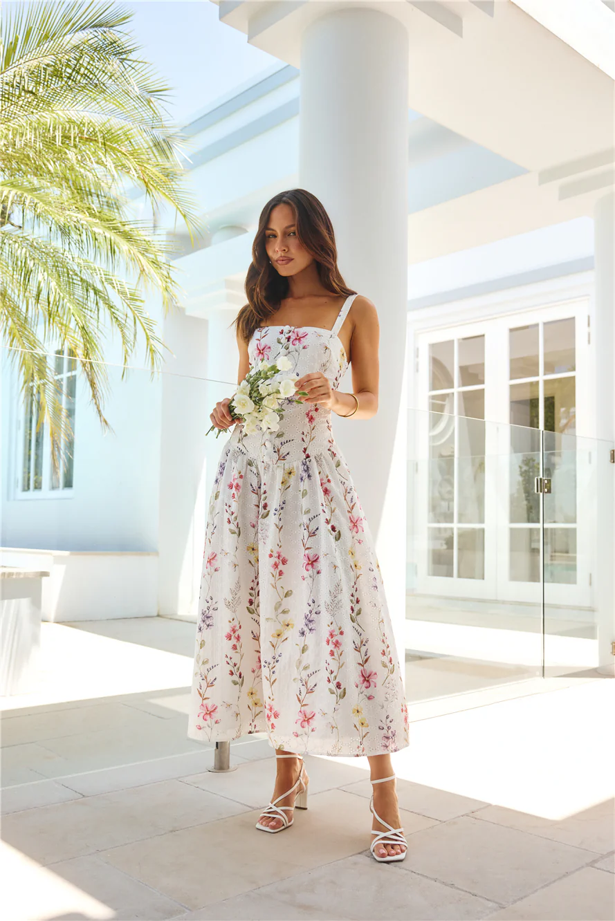 Whimsical Charm Maxi Dress Print