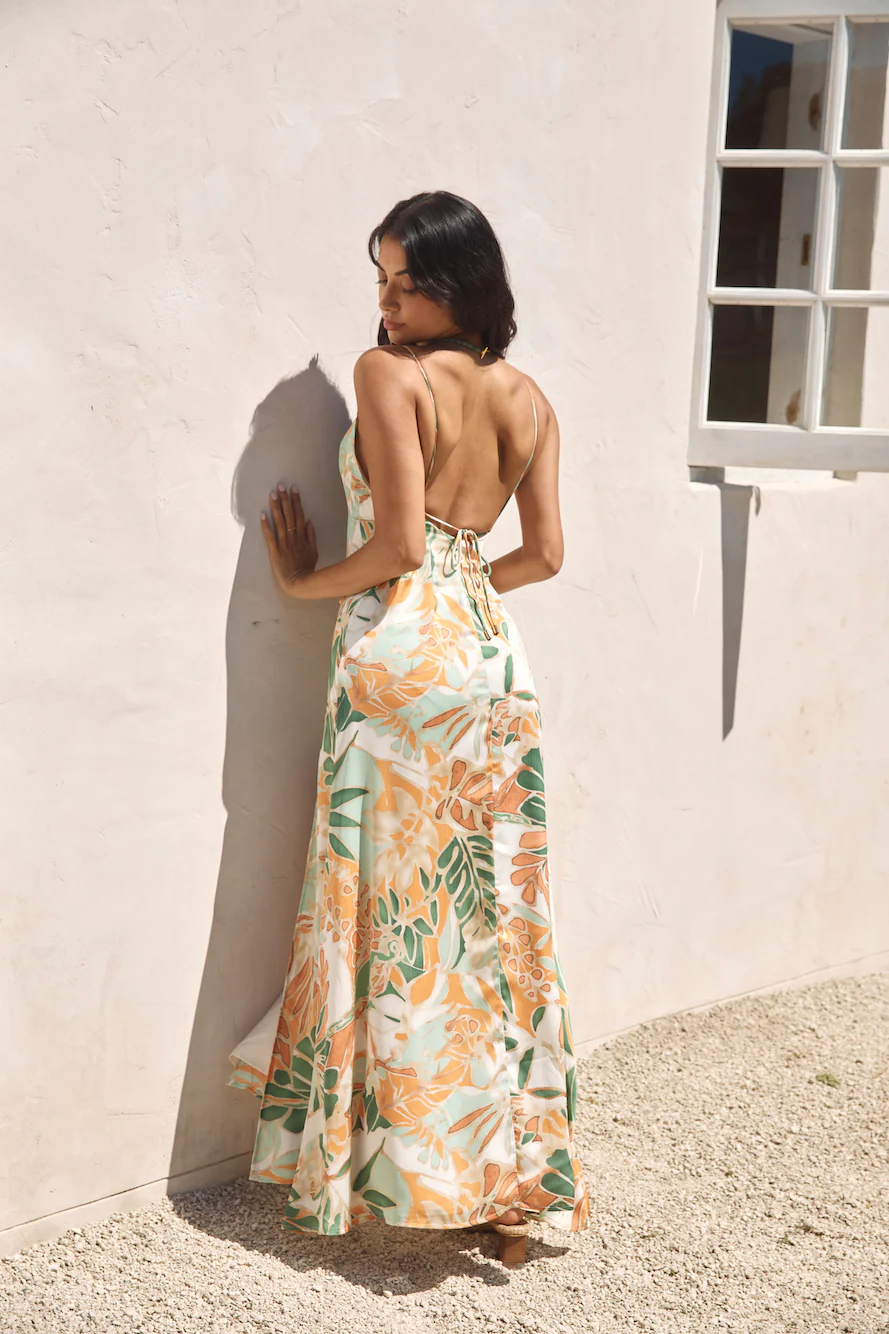 DIVALIFES Rainforest Glow Maxi Dress Green