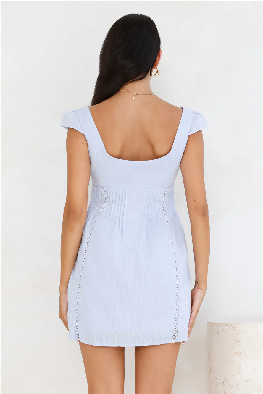 Oak Tree Mini Dress Blue