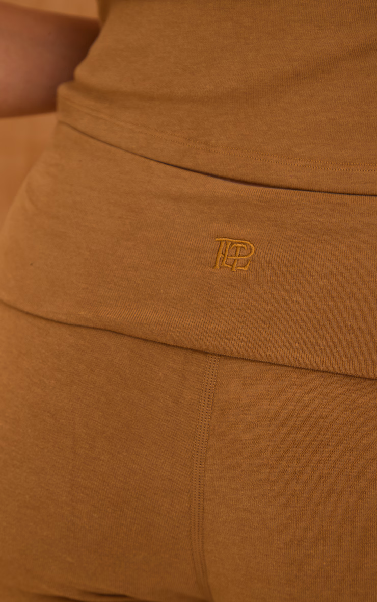 Tan Melange Soft Cotton Yoga Pant