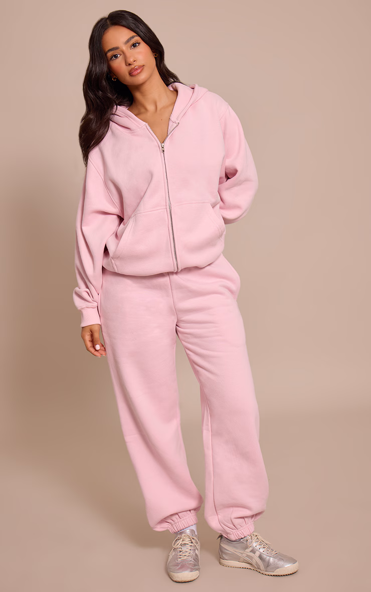 Petite Baby Pink Zip Through Hoodie