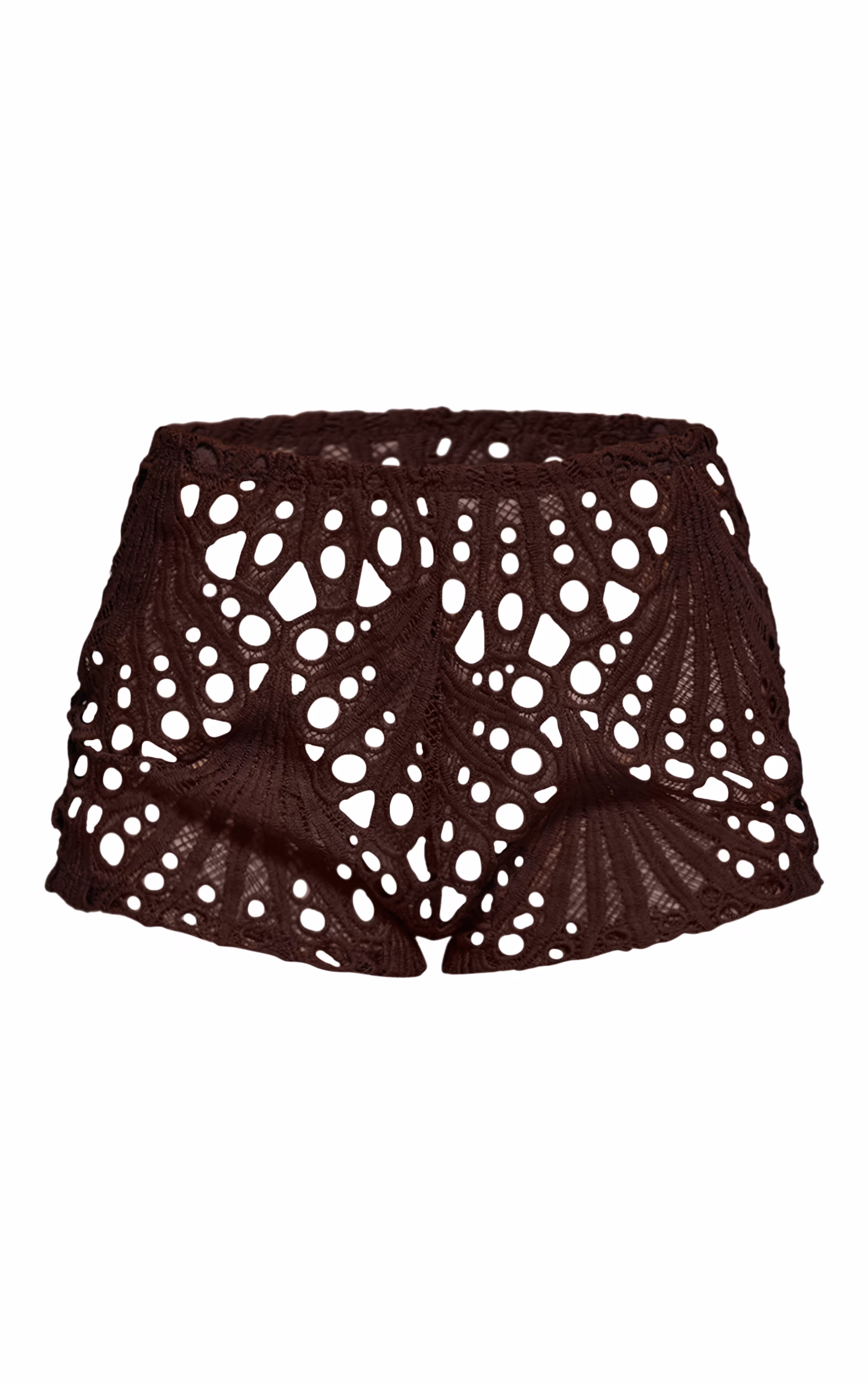 Dark Brown Floral Lace Hot Pant