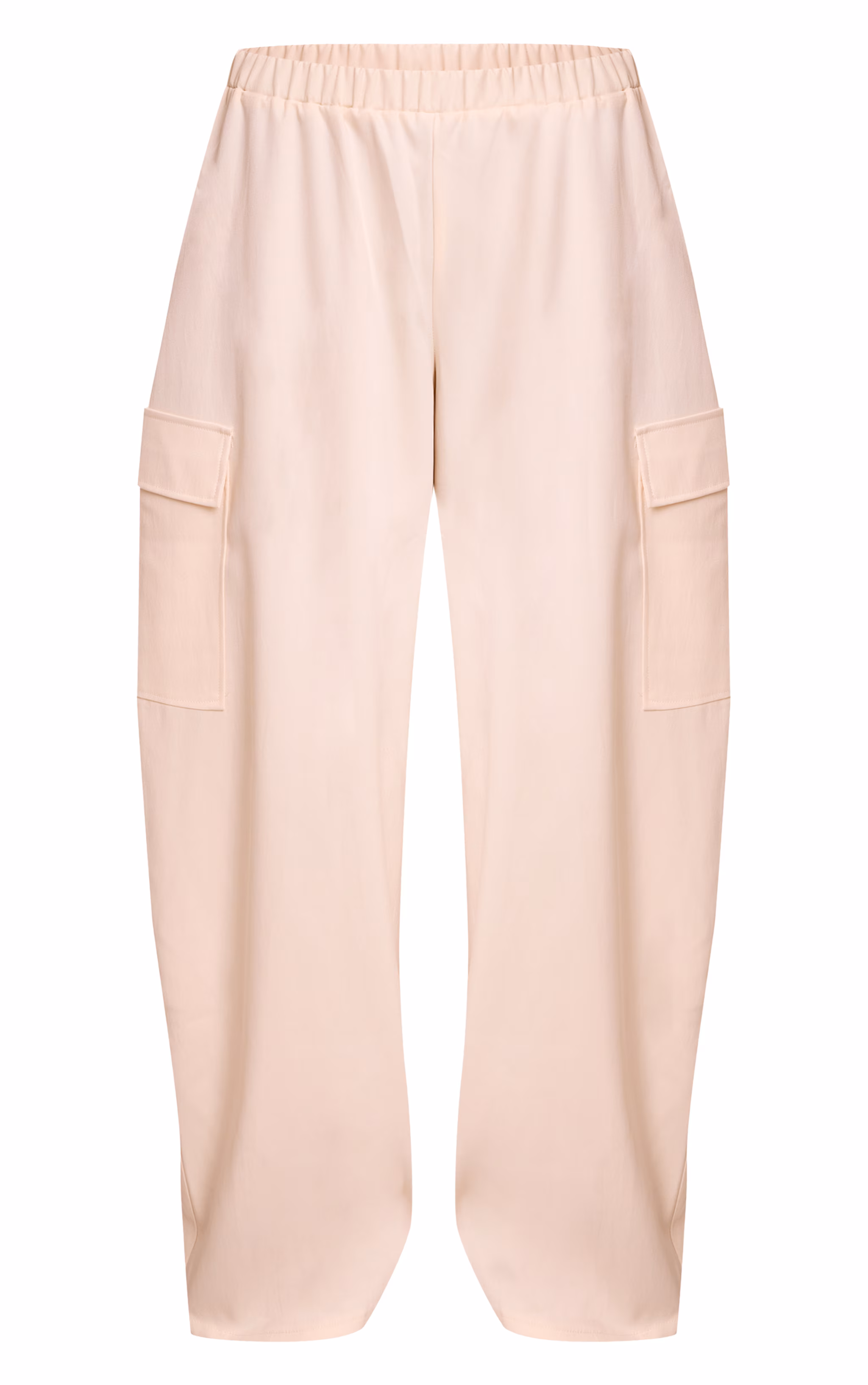 Cream Woven Wide Leg Cargos