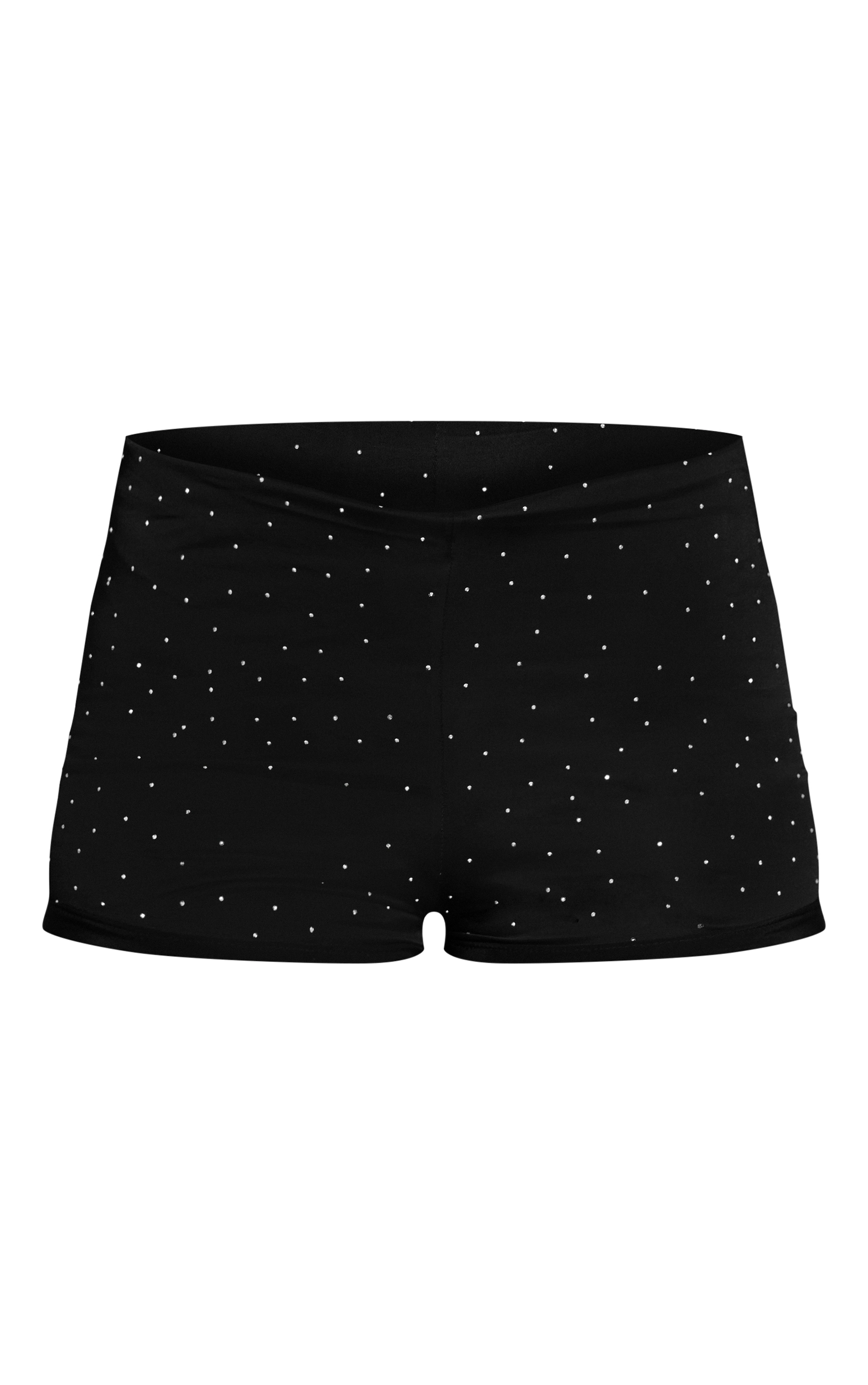 Black Hotfix Slinky Hotpant Short