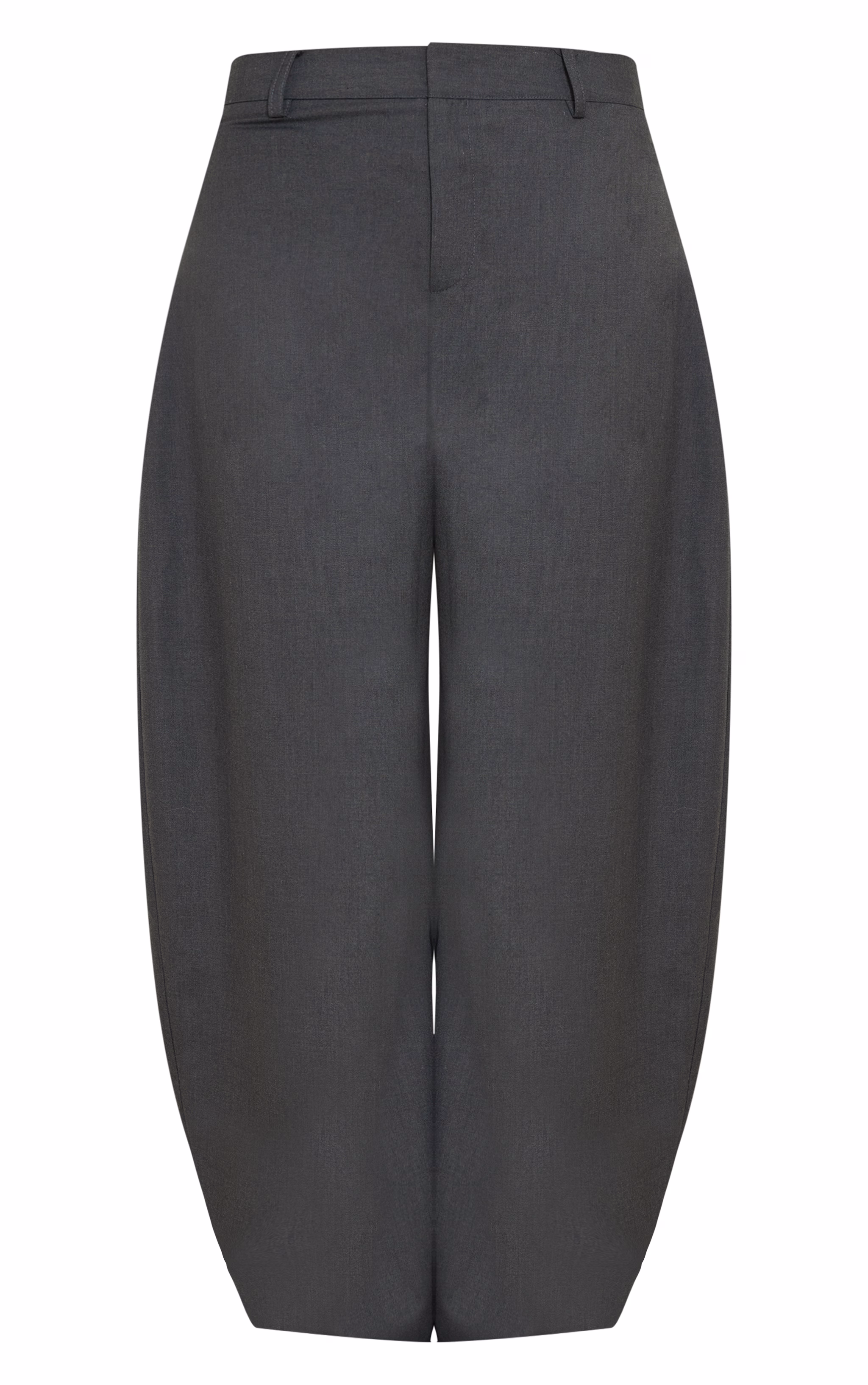 Dark Charcoal Belted Wide Leg Pants