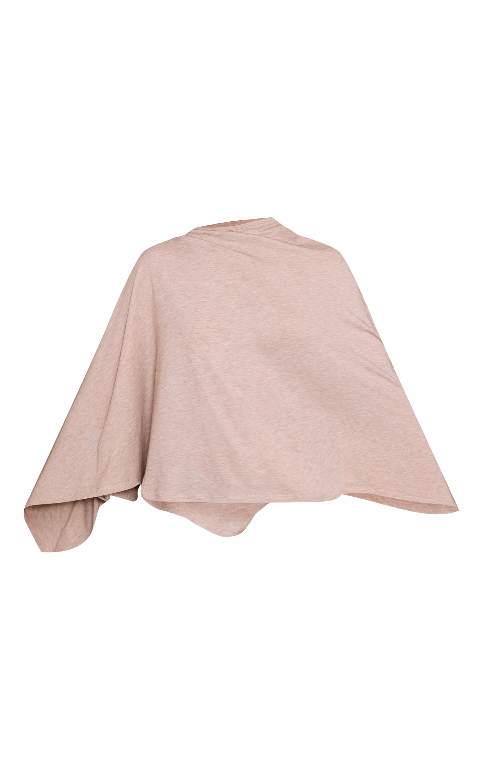 Sand Asymmetric Slouchy Long Sleeve Top