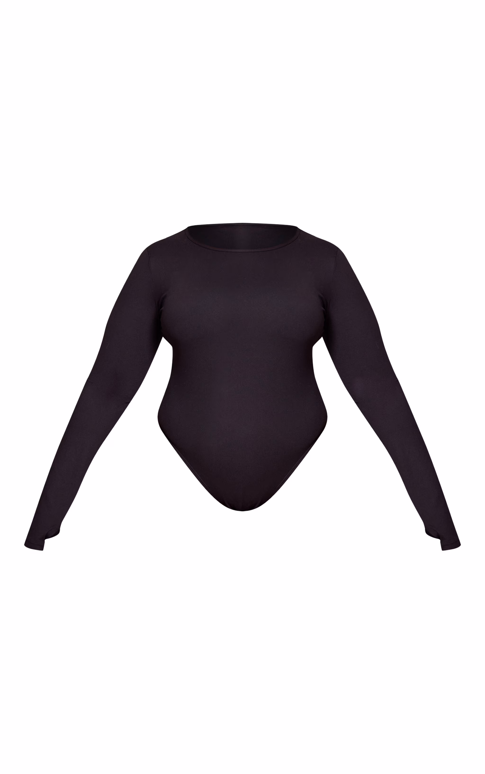 Plus Black Sculpt Long Sleeve Bodysuit
