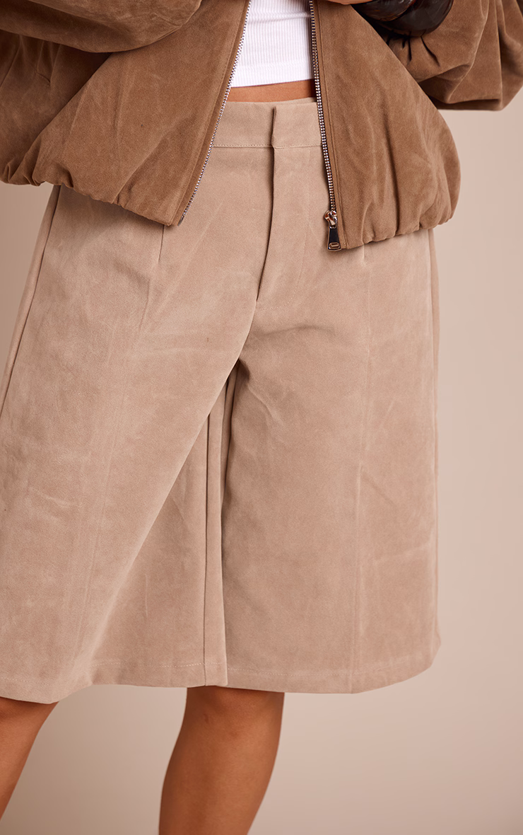 Sand Faux Suede Jorts