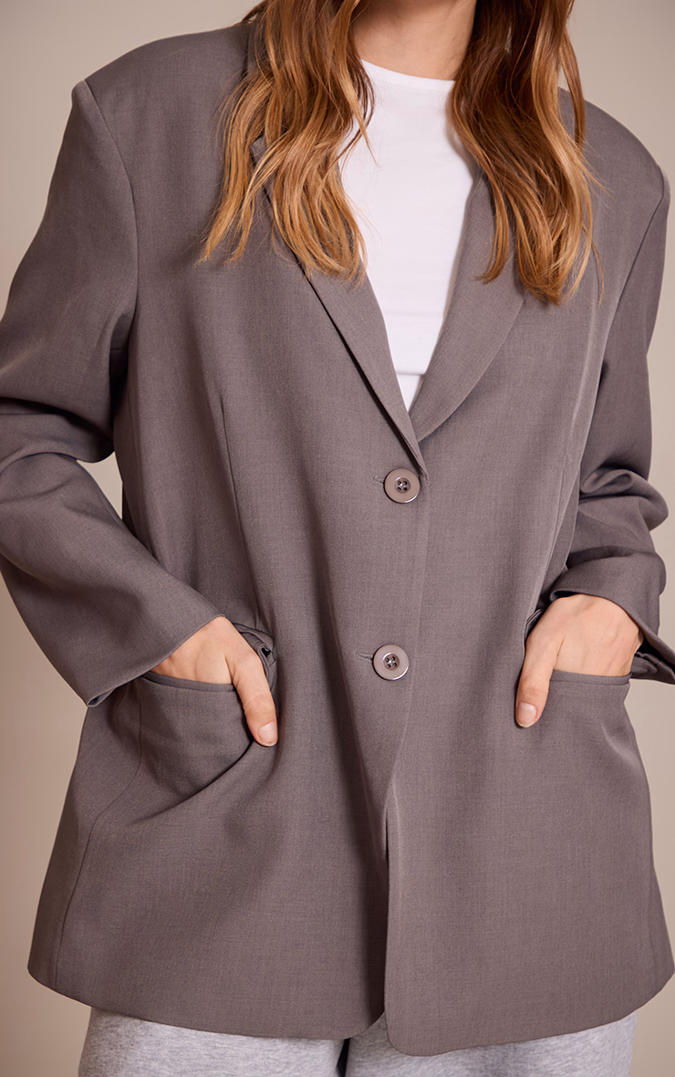 Charcoal Oversized Blazer