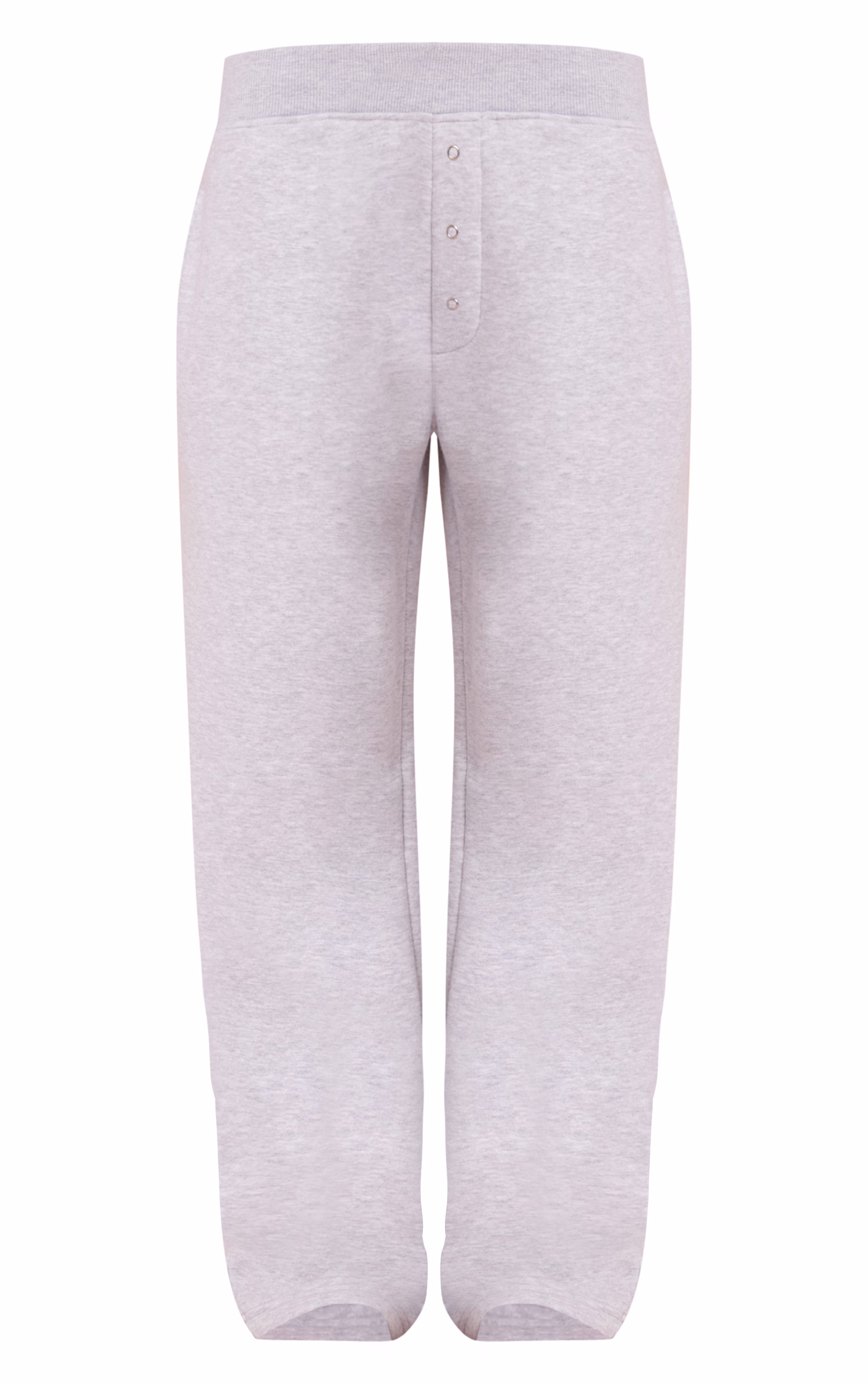 Ash Grey High Waist Straight Leg Sweatpants