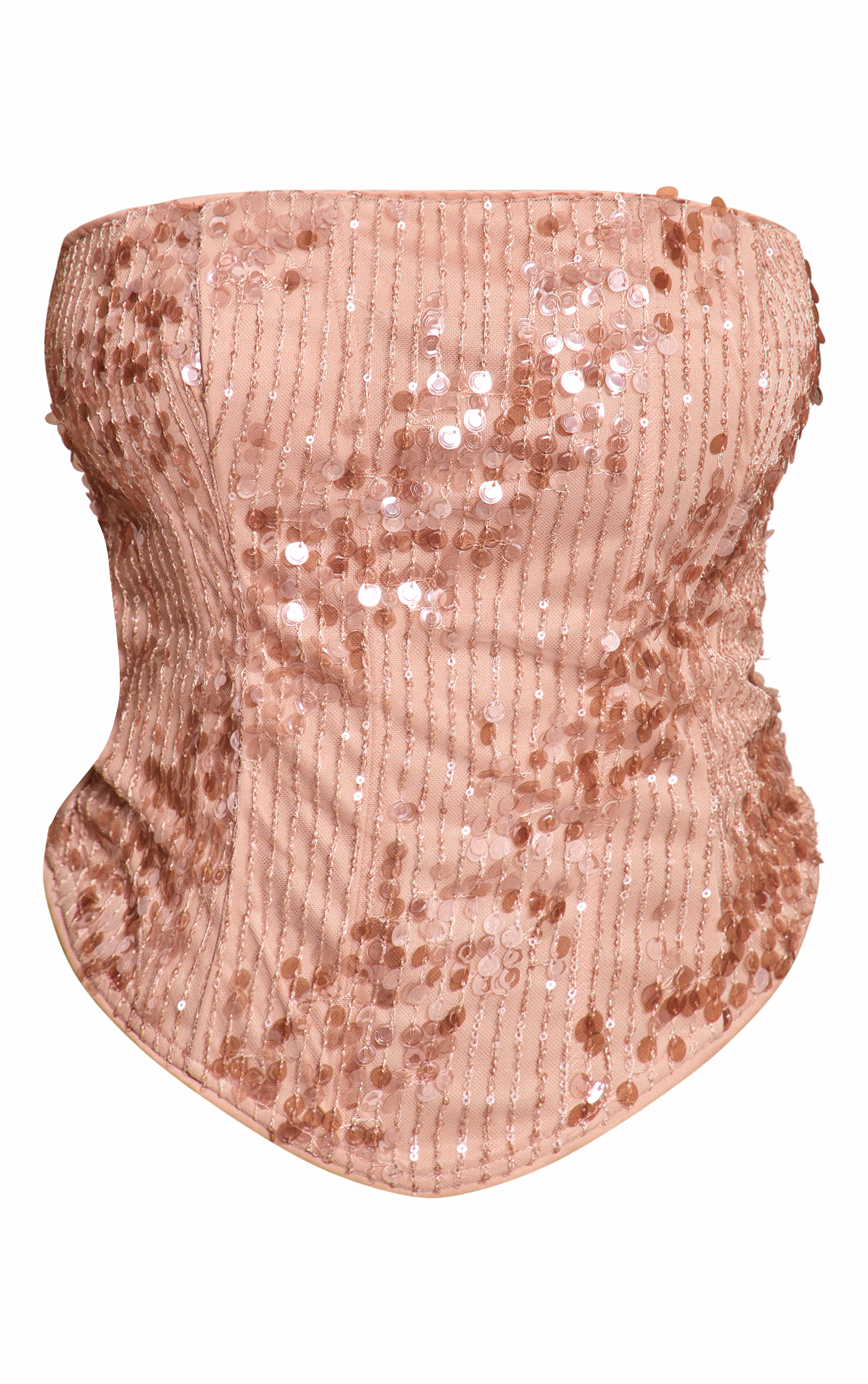 Shape Nude Tonal Sequin Corset Top