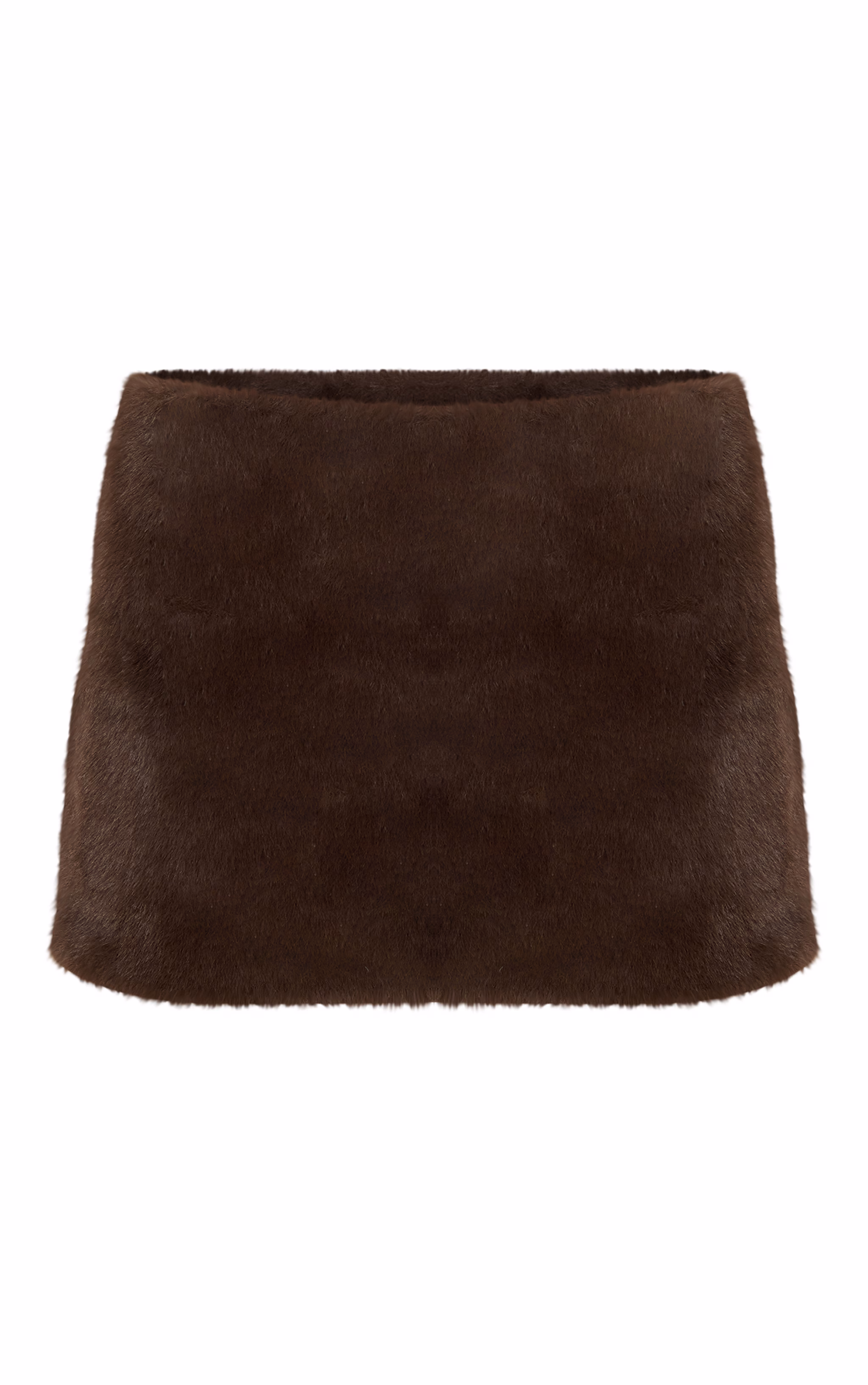 Brown Fur Mini Skirt