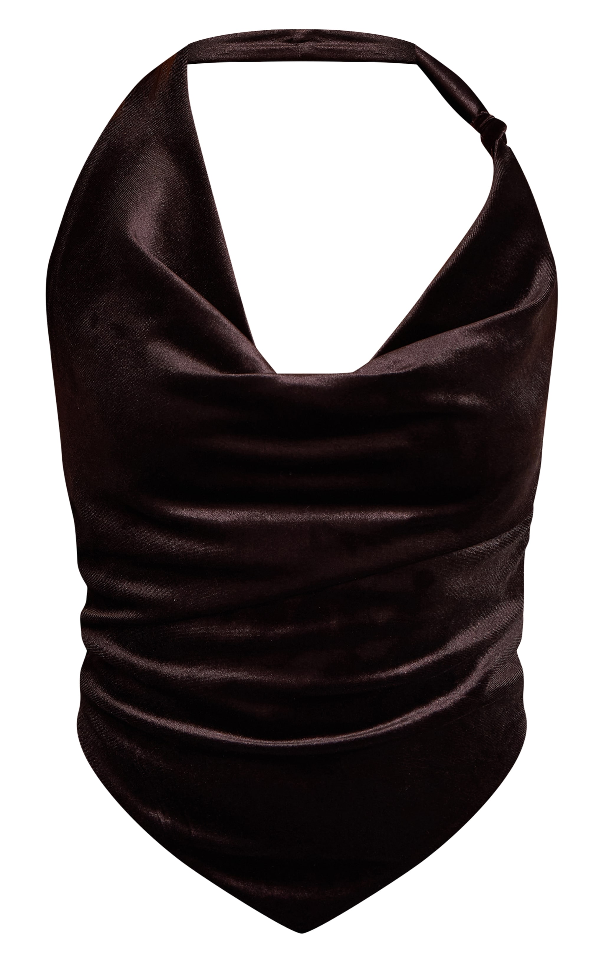 Dark Brown Velvet Ruched Mini Skirt