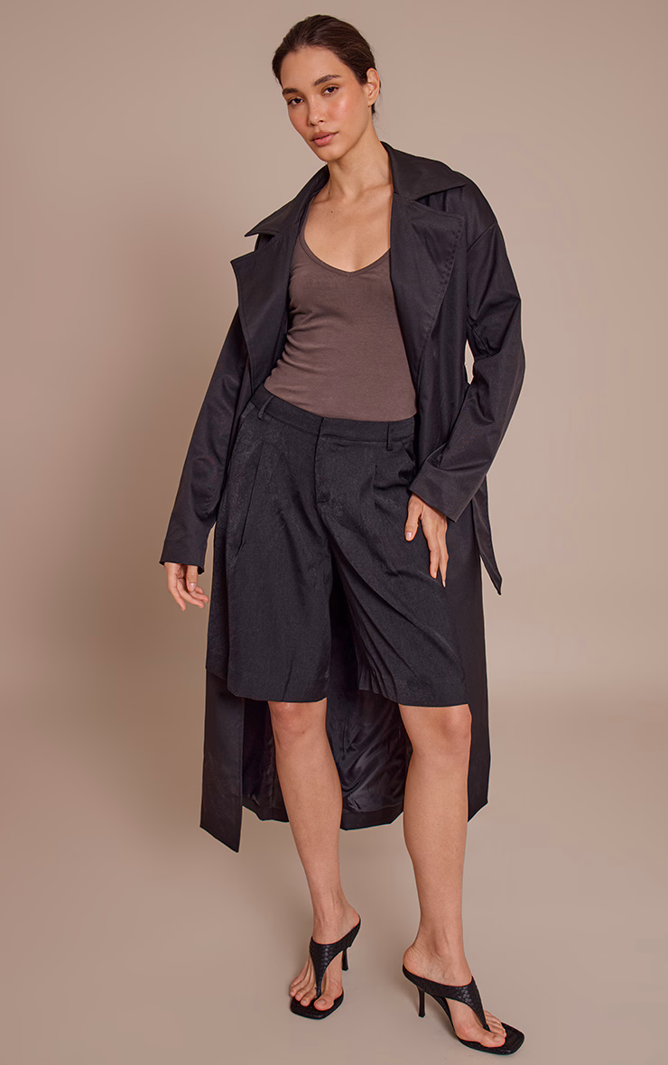 Chocolate Soft Cotton V Neck Vest Top