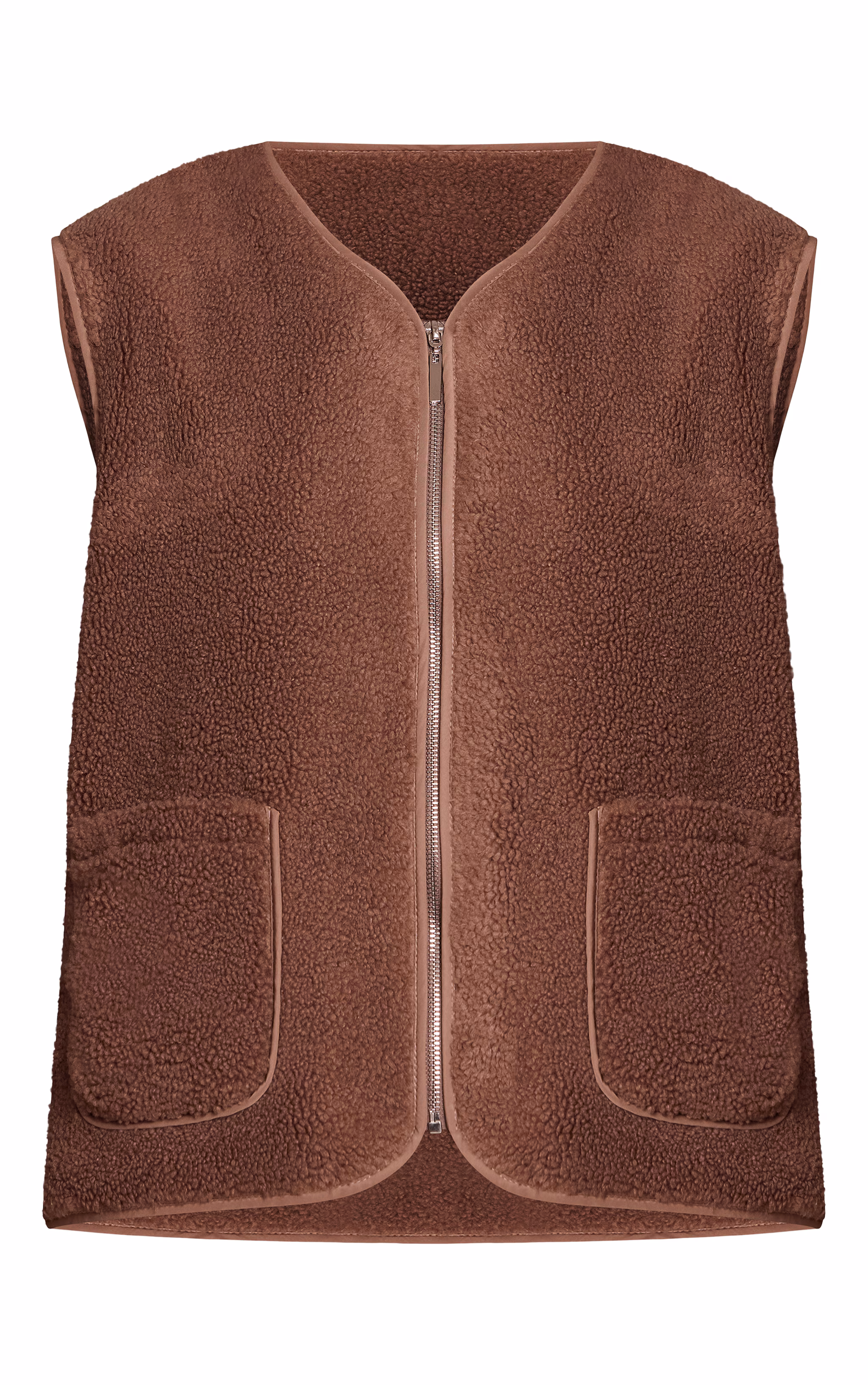 Beige Borg Vest