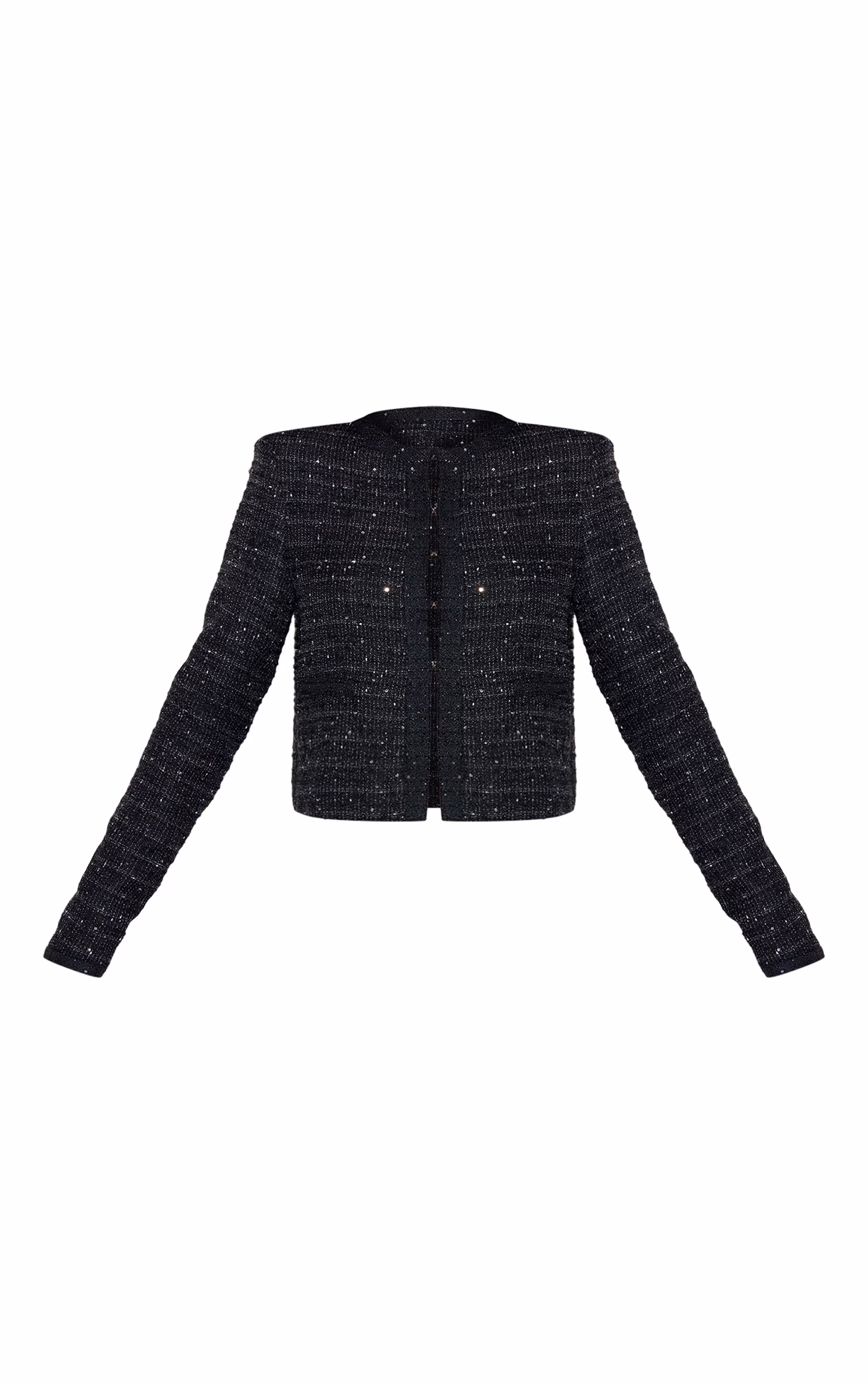 Black Sequin Boucle Jacket