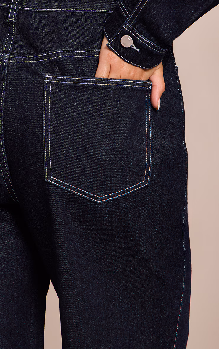 Plus Raw Indigo High Waisted Denim Straight Leg Jeans