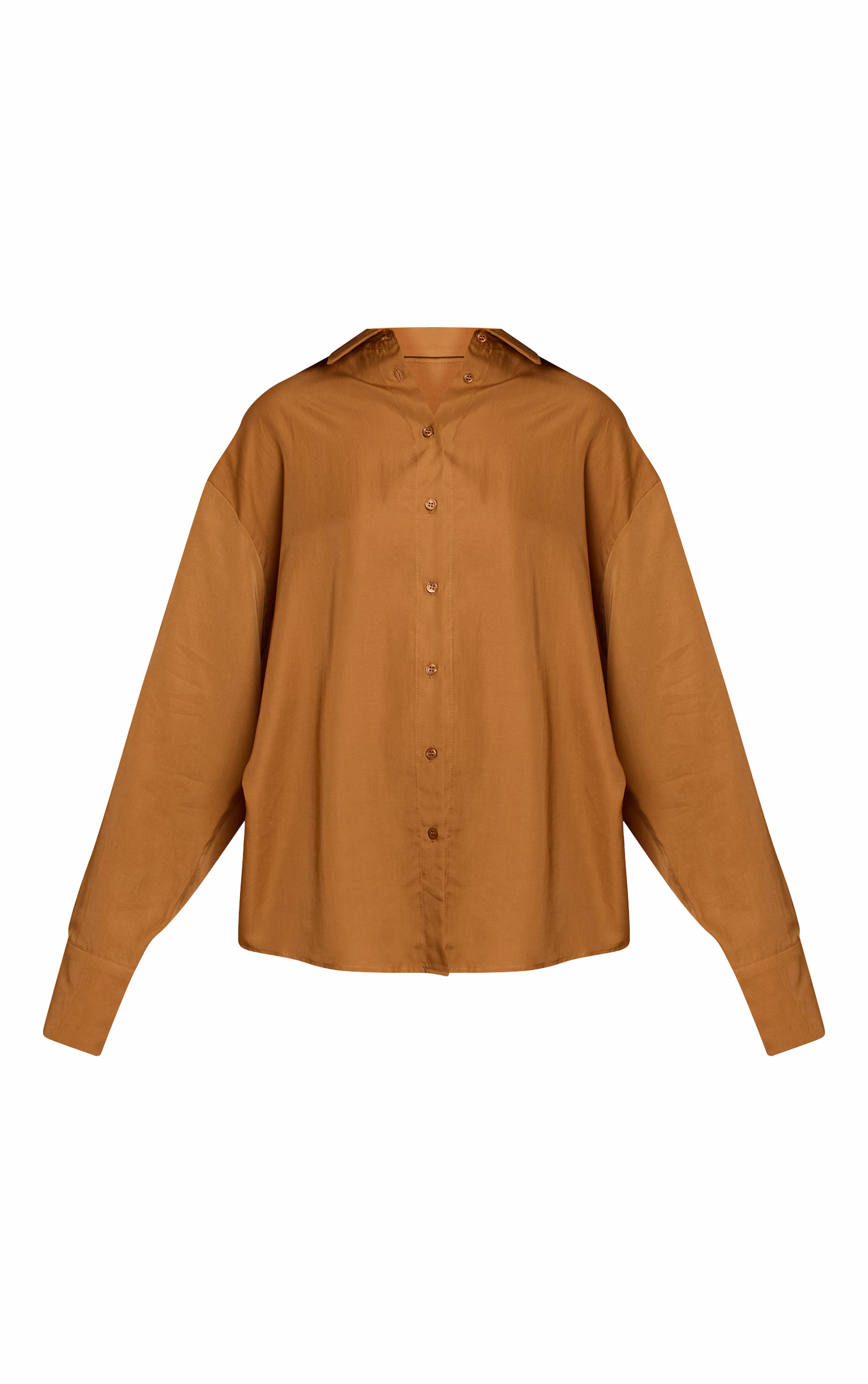 Tan Tencel Oversized Shirt