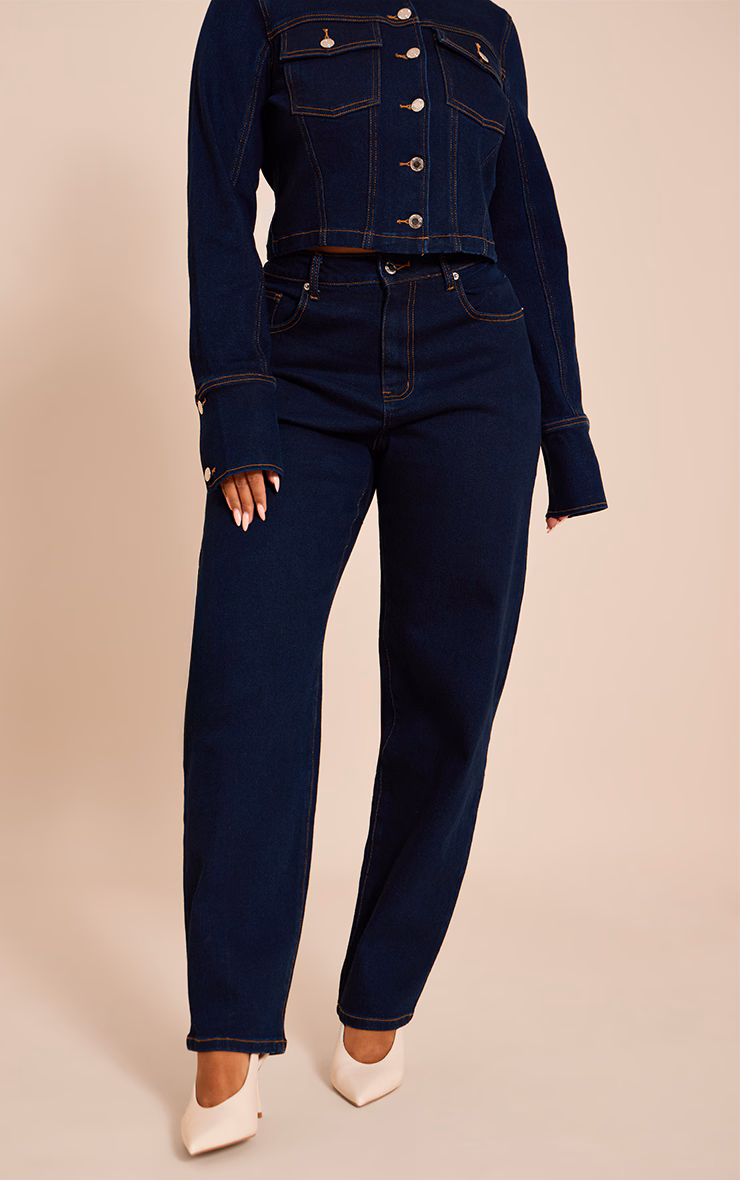 Shape Indigo Stretch Denim Tailored Barrel Jeans