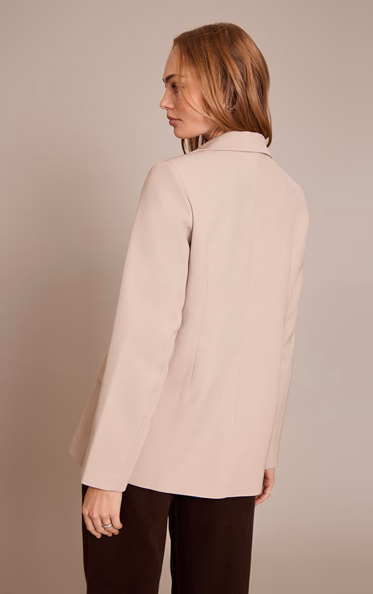 Stone Oversized Longline Blazer