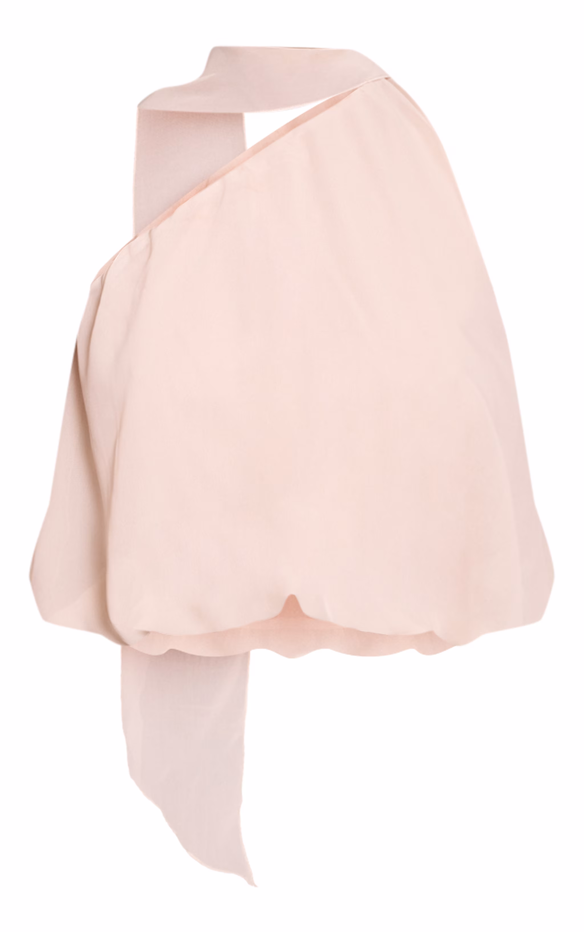 Cream Mesh Halterneck Scarf Detail Top