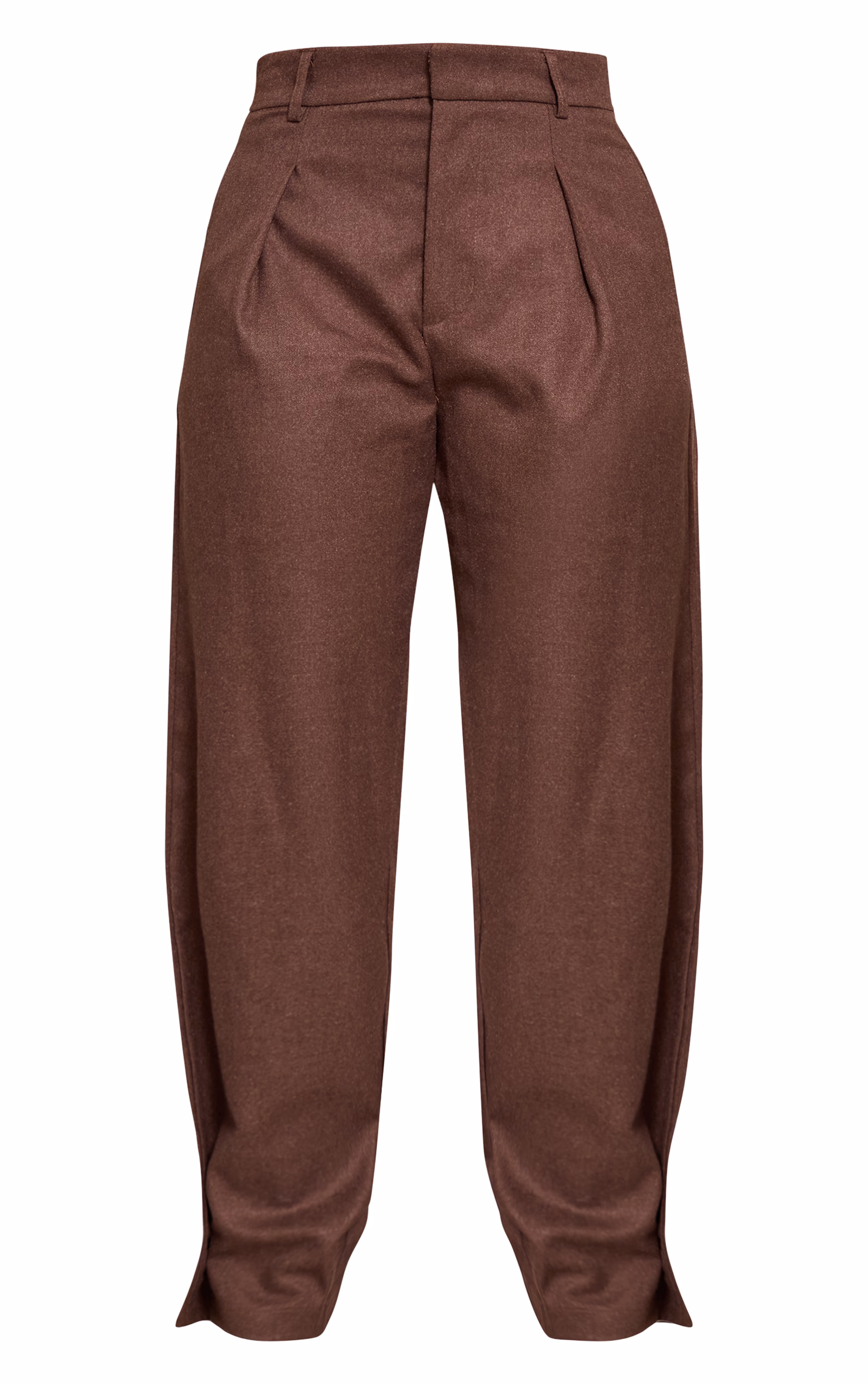 Shape Mocha Tailored Highwaisted Pleated Button Cuff Pant