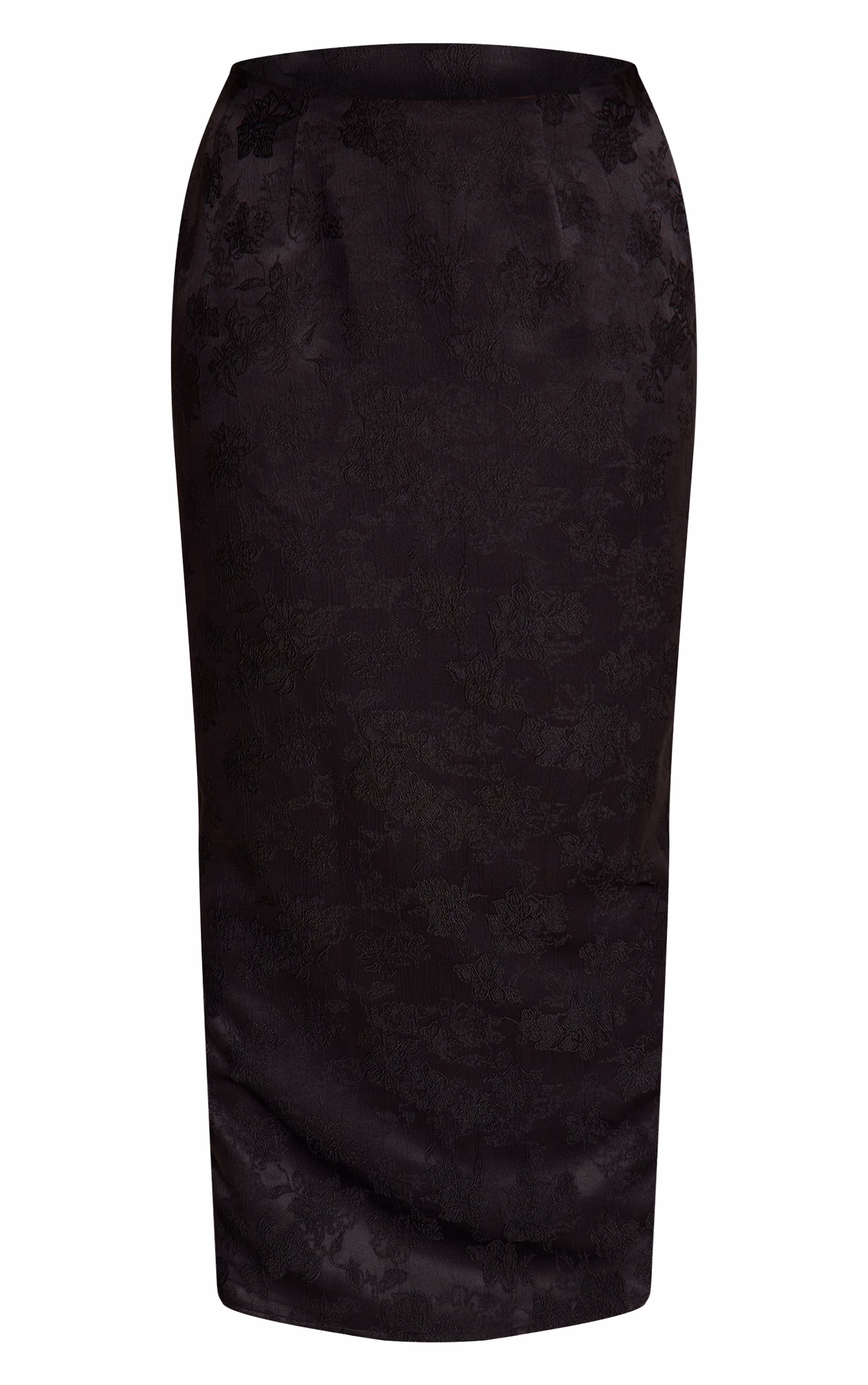 Shape Black Satin Maxi Skirt
