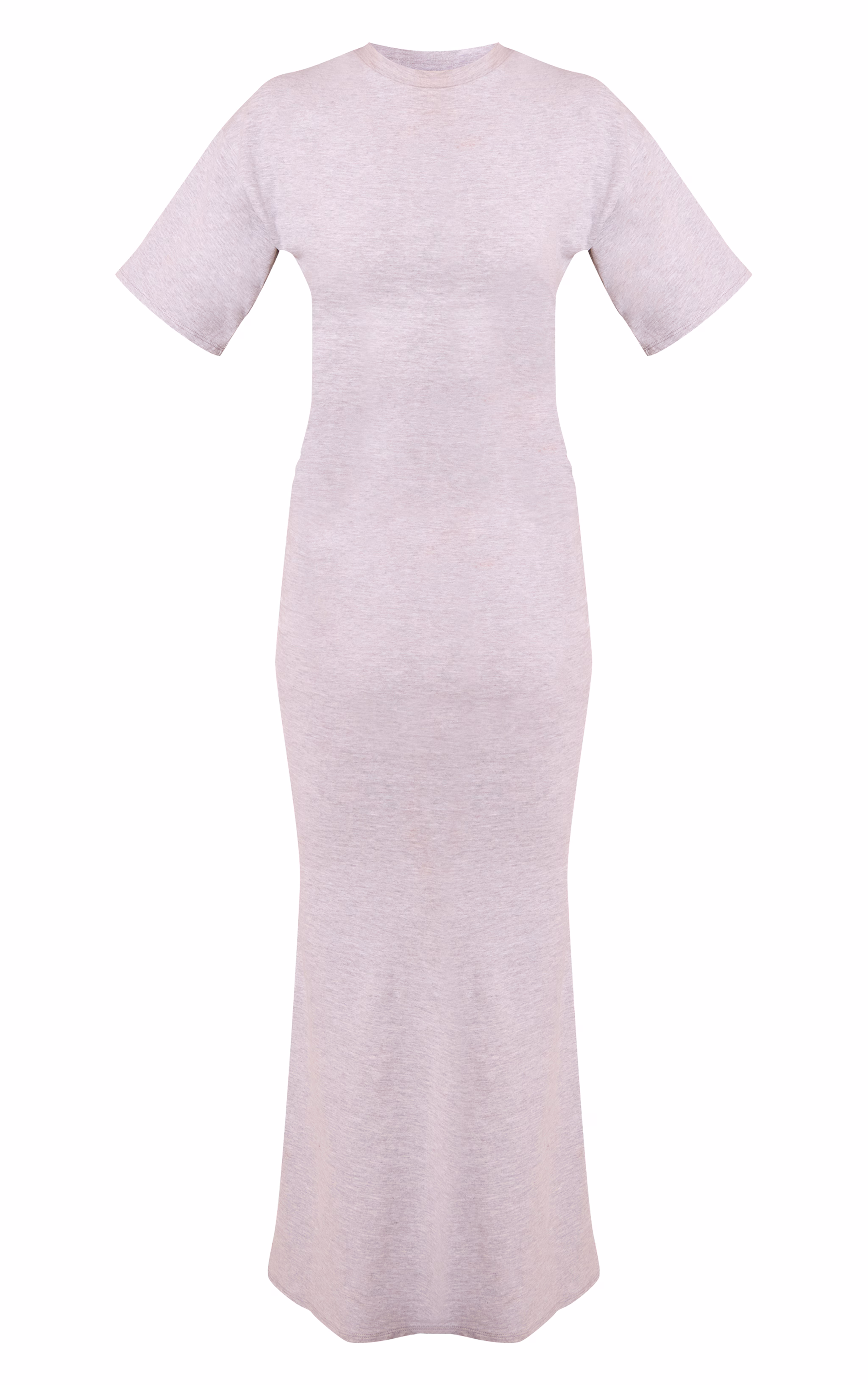 Grey Jersey Cinched T-Shirt Maxi Dress