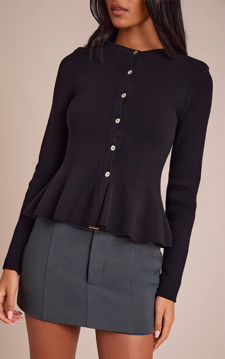 Tall Charcoal Belt Detail Pleated Skort