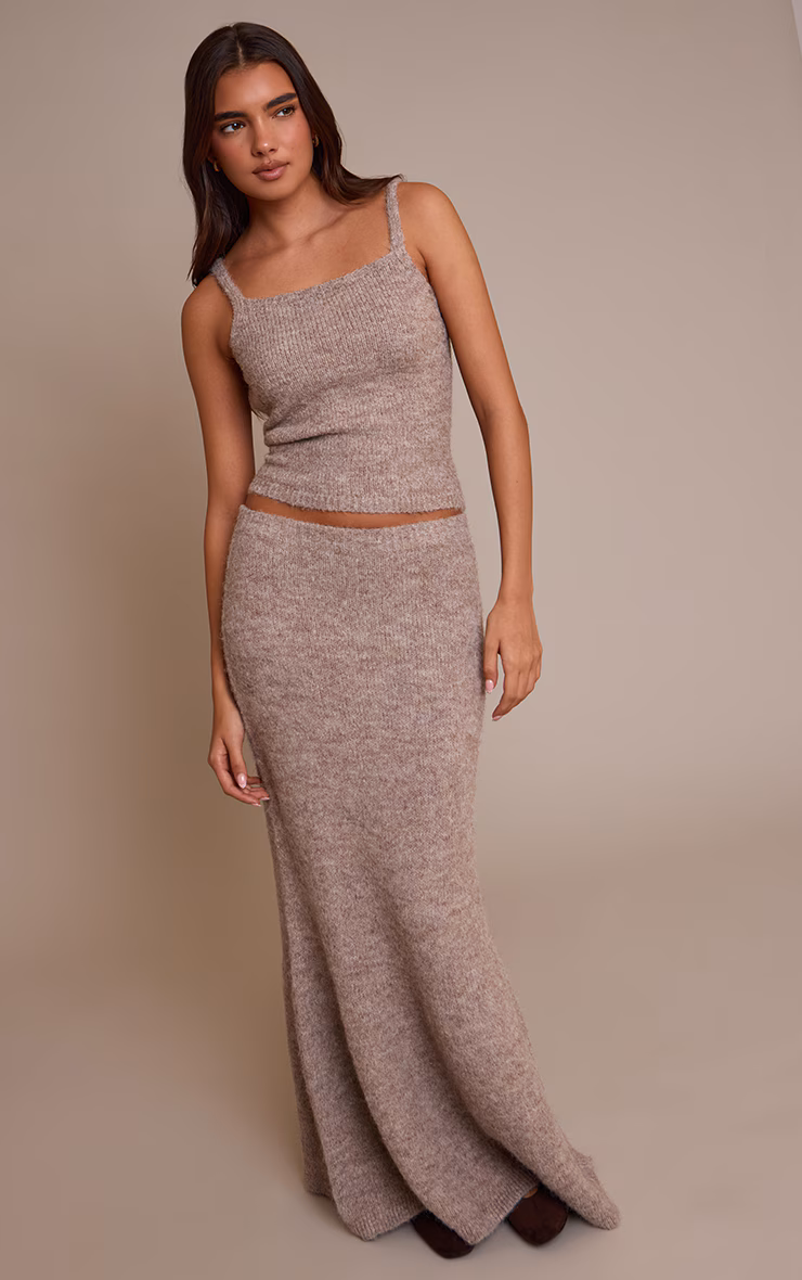 Taupe Knitted Cami Top