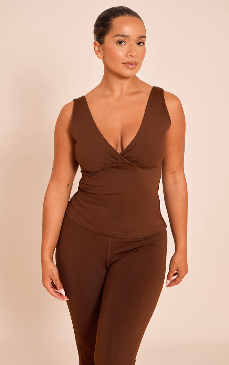 Shape Chocolate Sculpt Longline Wrap Front Top