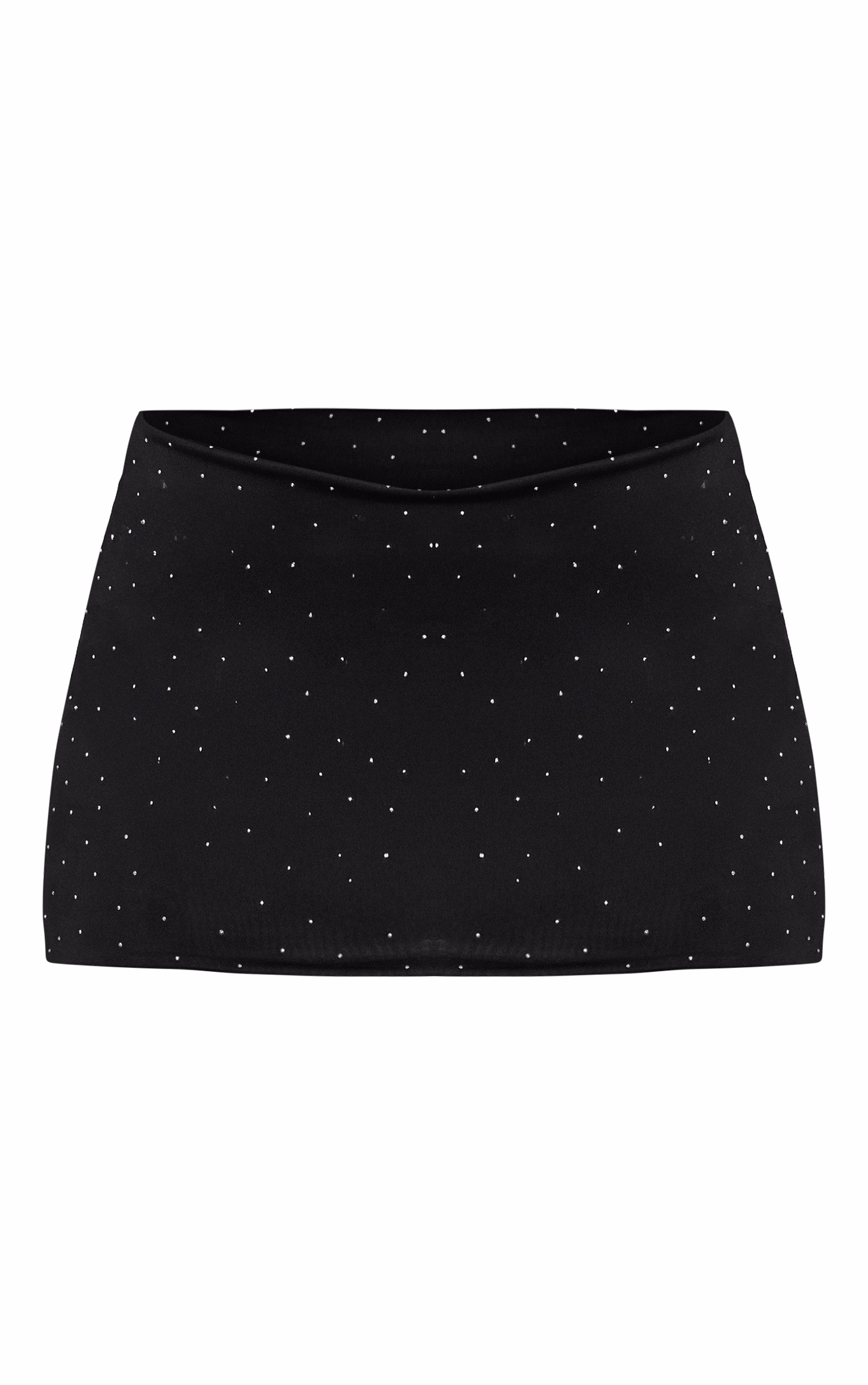 Black Slinky Hot Fix Mini Skirt