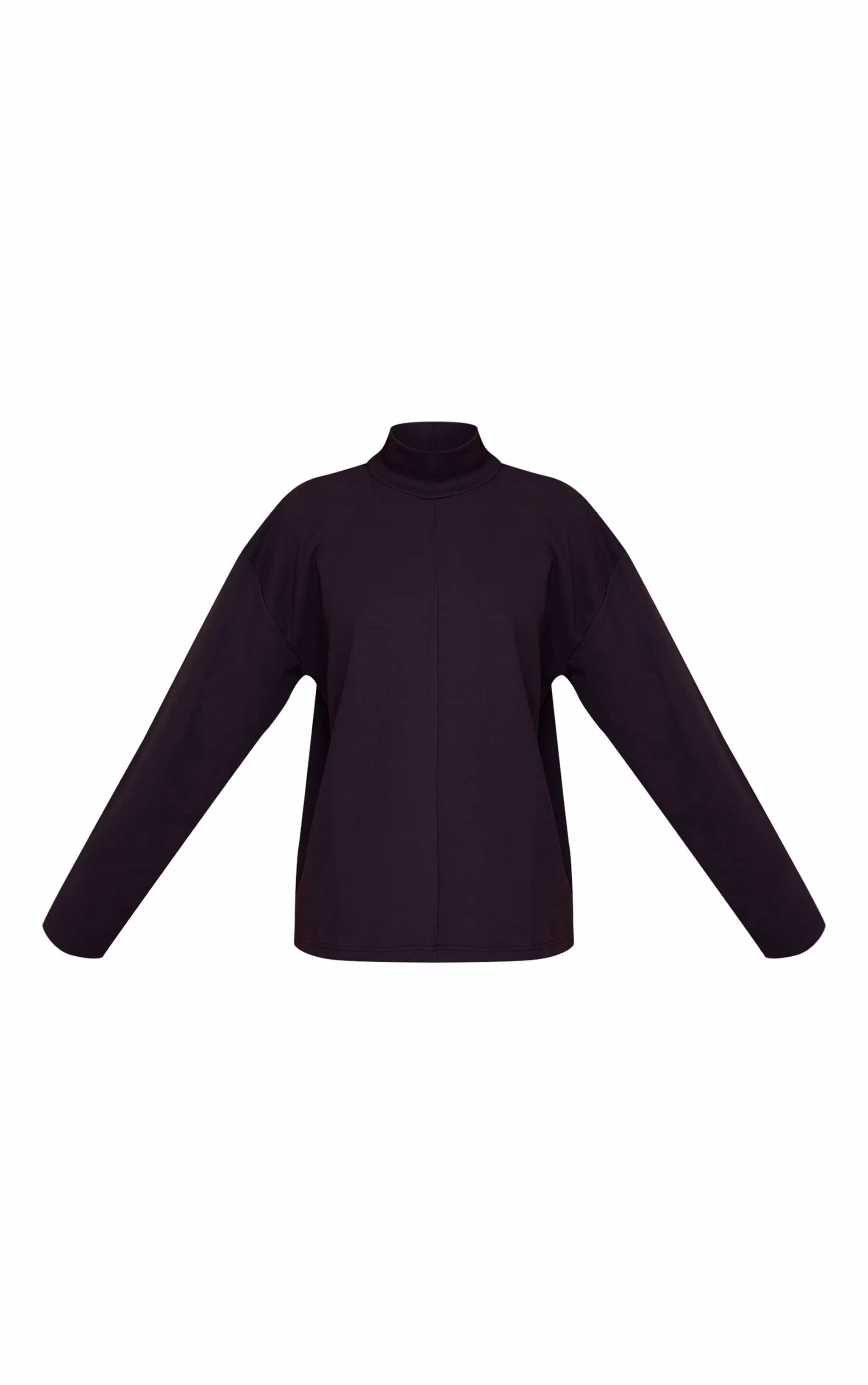 Navy Interlock Seam Funnel Neck Sweatshirt