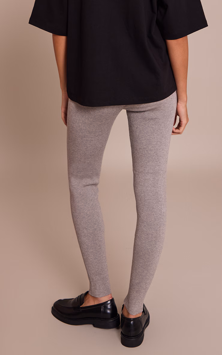 Grey Knitted Leggings