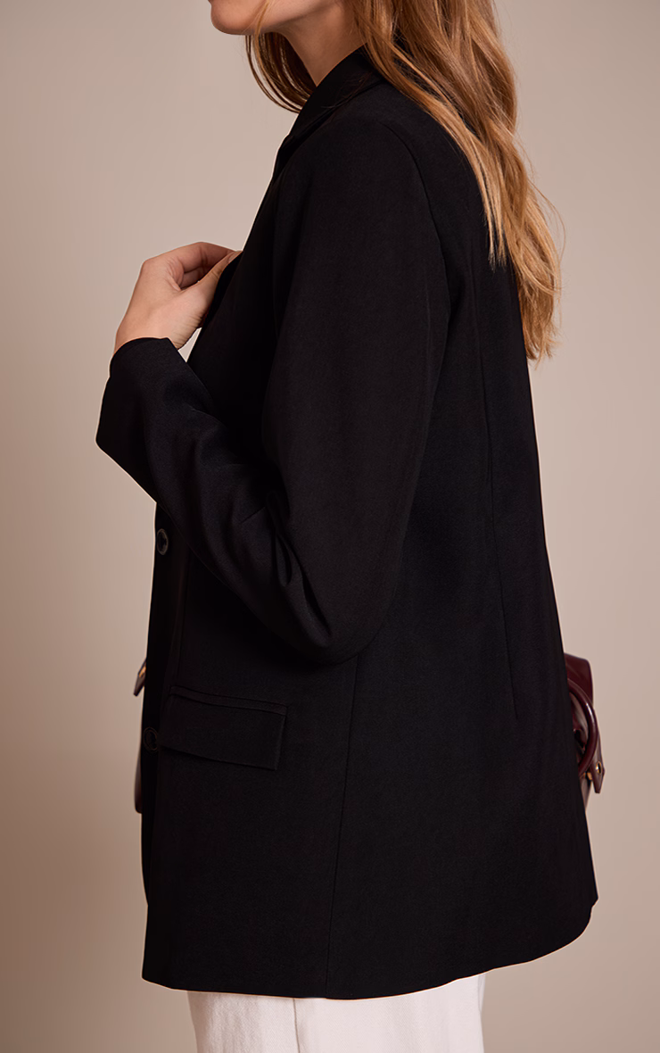 Black Longline Oversized Blazer