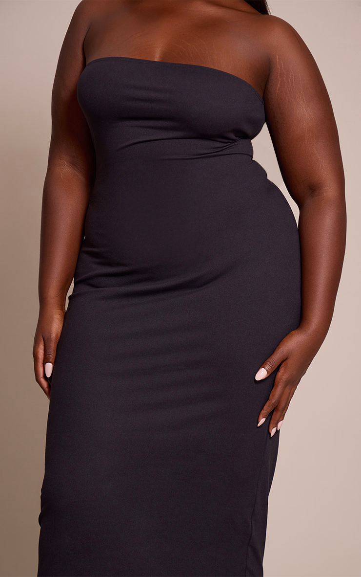 Plus Black Sculpt Bandeau Maxi Dress