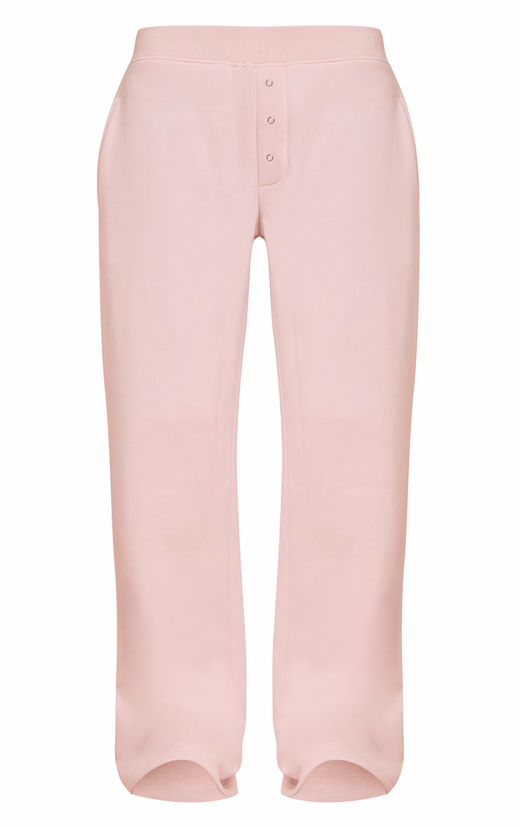 Baby Pink High Waist Straight Leg Sweatpants
