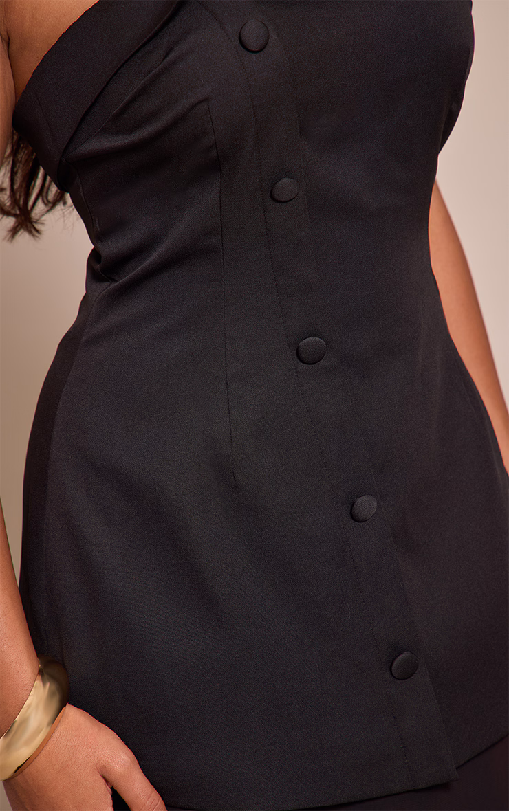 Shape Black Bandeau Sheer Hem Maxi Dress