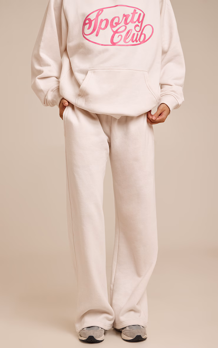 Cream Sports Club Cotton Fleece Straight Leg Sweatpants