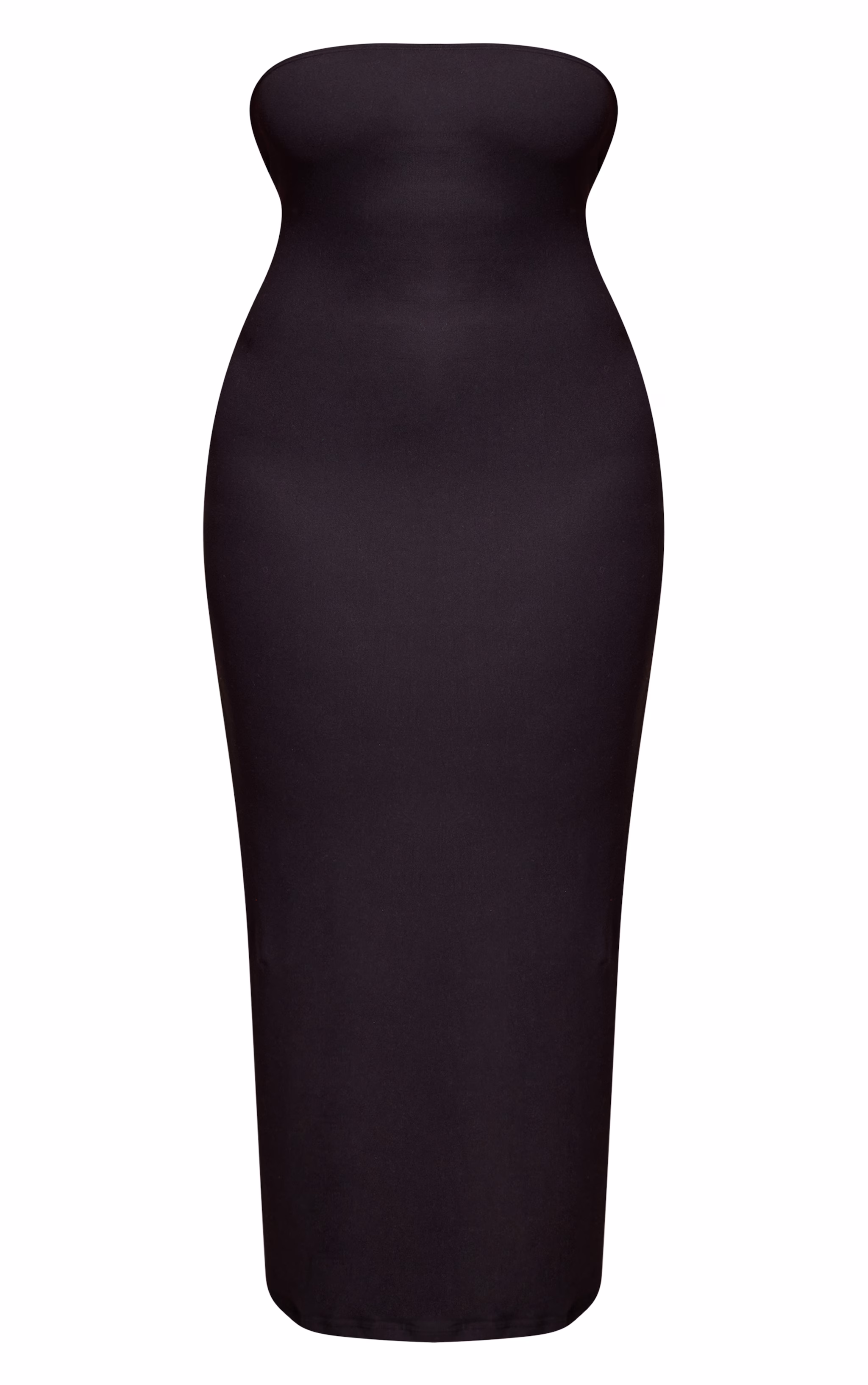 Plus Black Sculpt Bandeau Maxi Dress